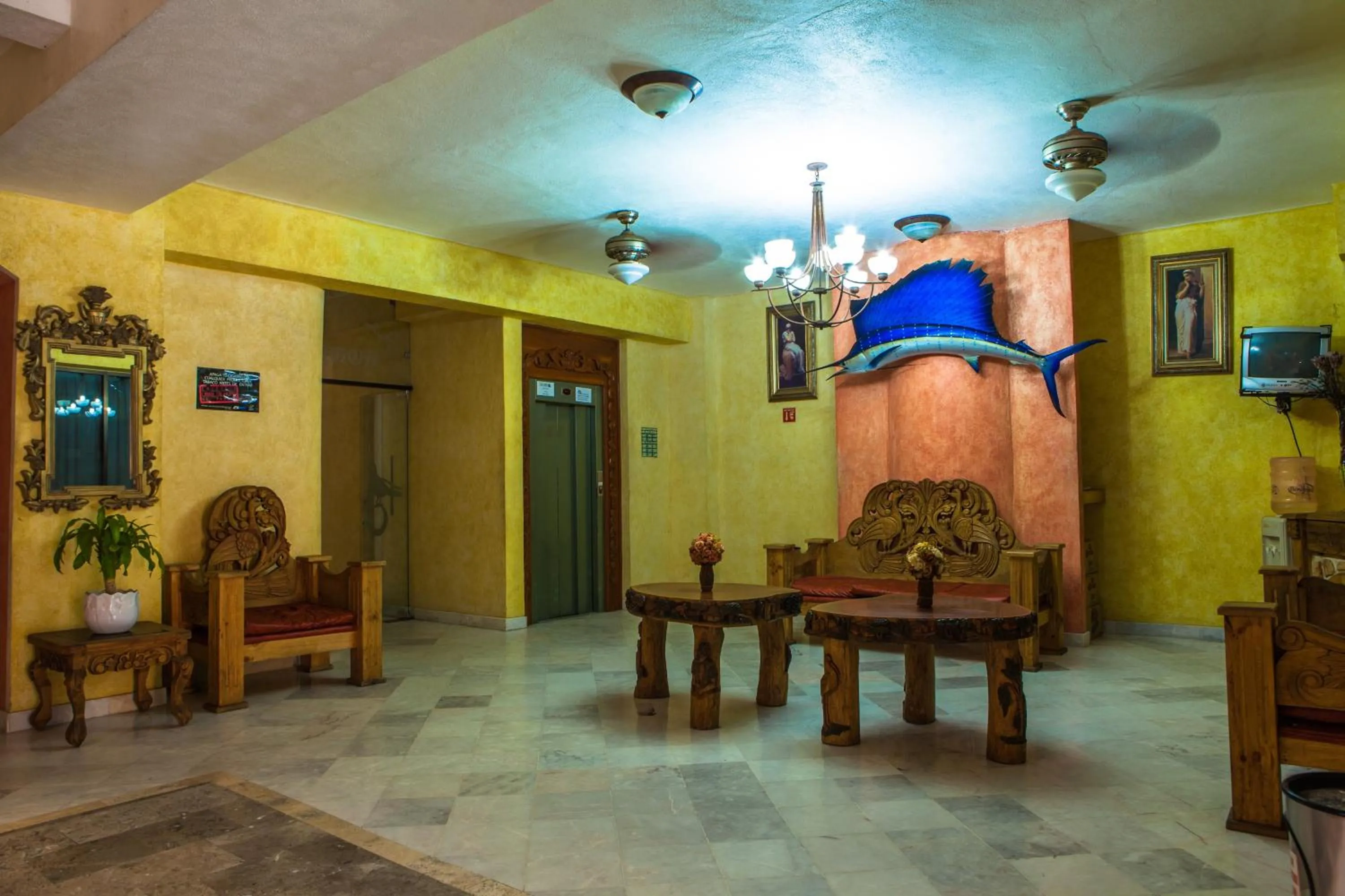 Lobby or reception in Hotel La Alondra