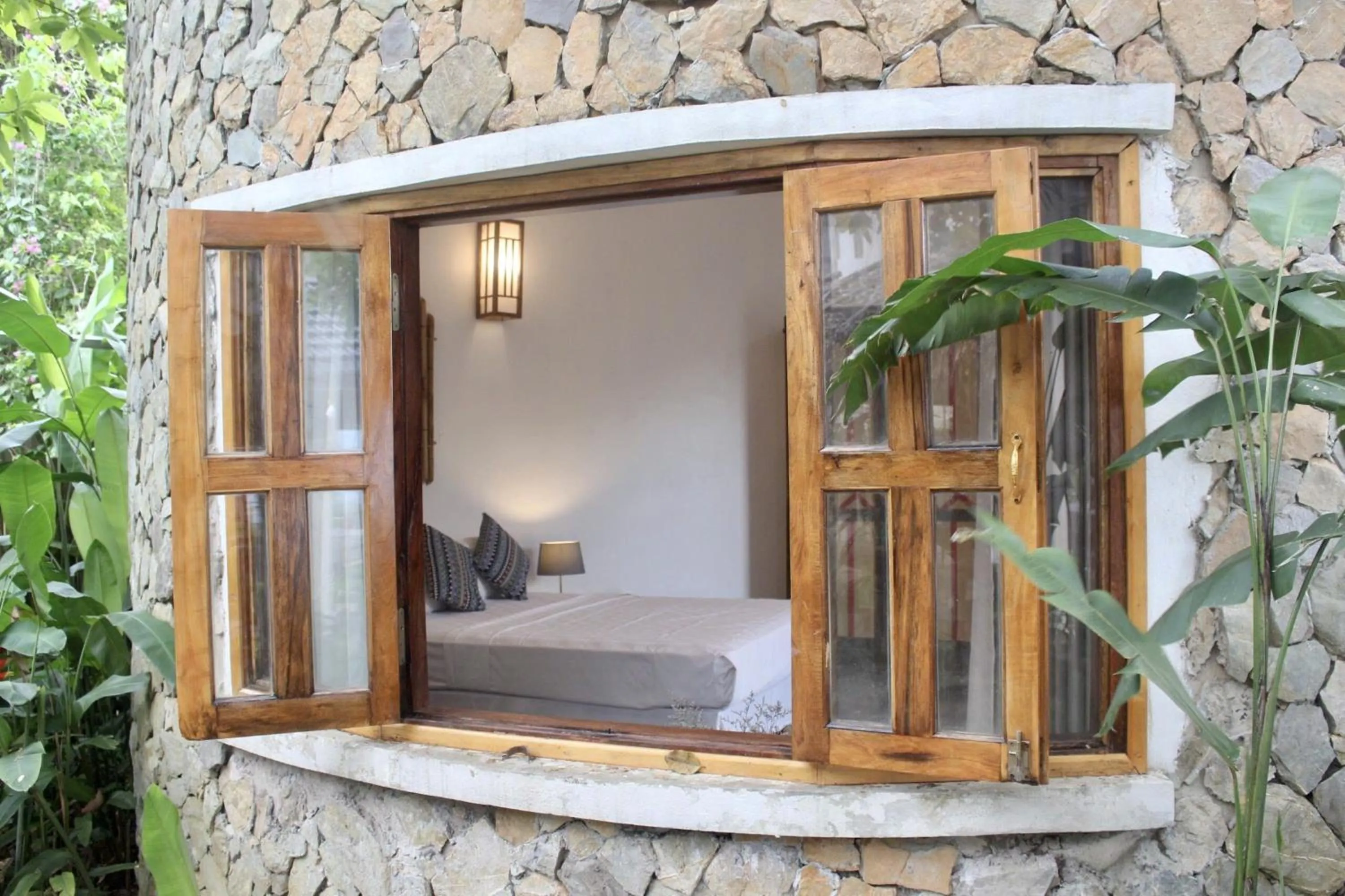 Bed in Bakhan Village Resort