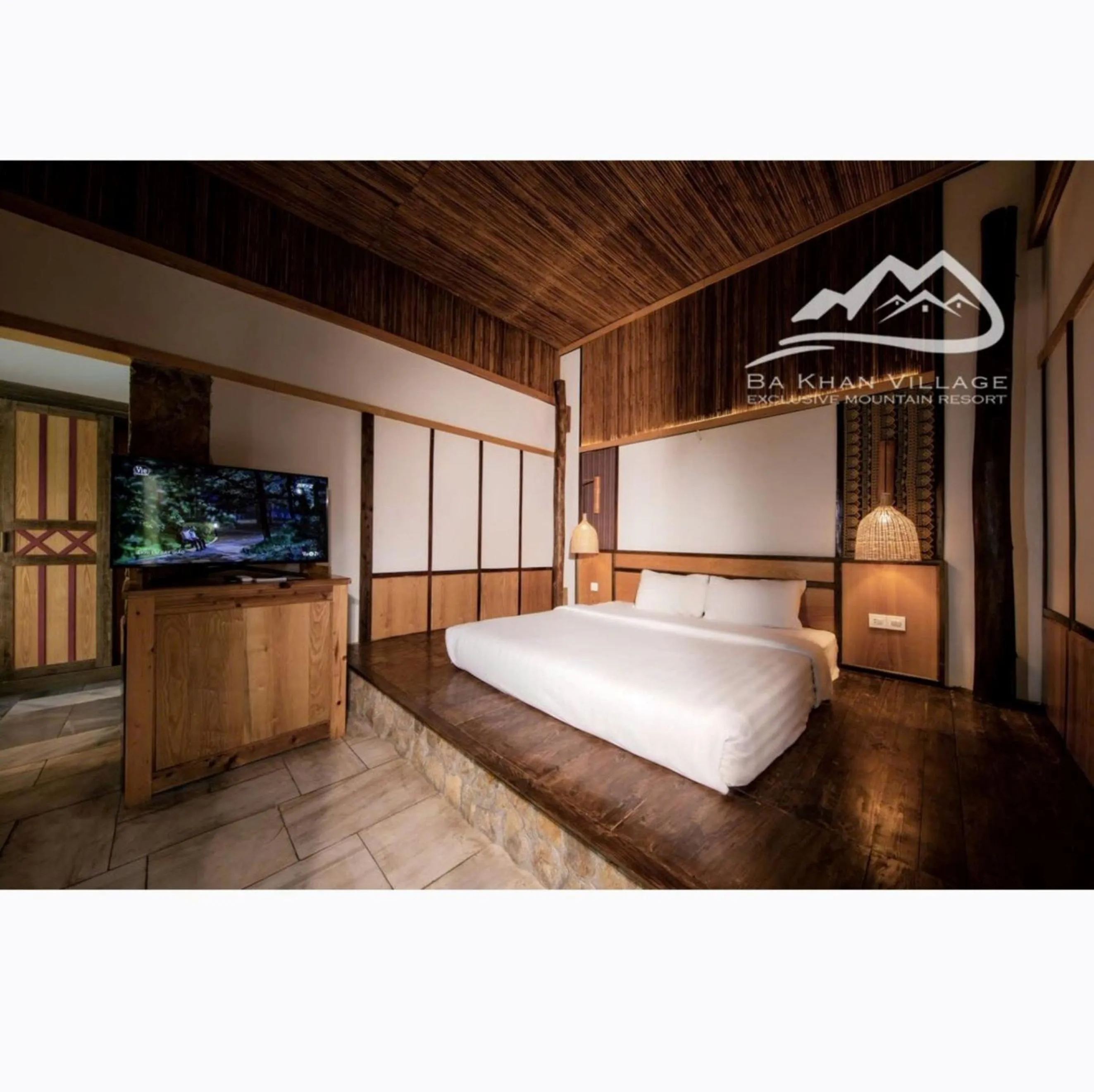 Bed in Bakhan Village Resort