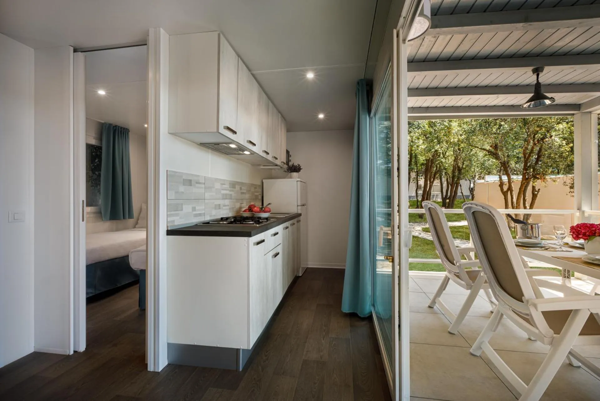 Balcony/Terrace in Maistra Camping Koversada Uncovered Naturist Mobile homes