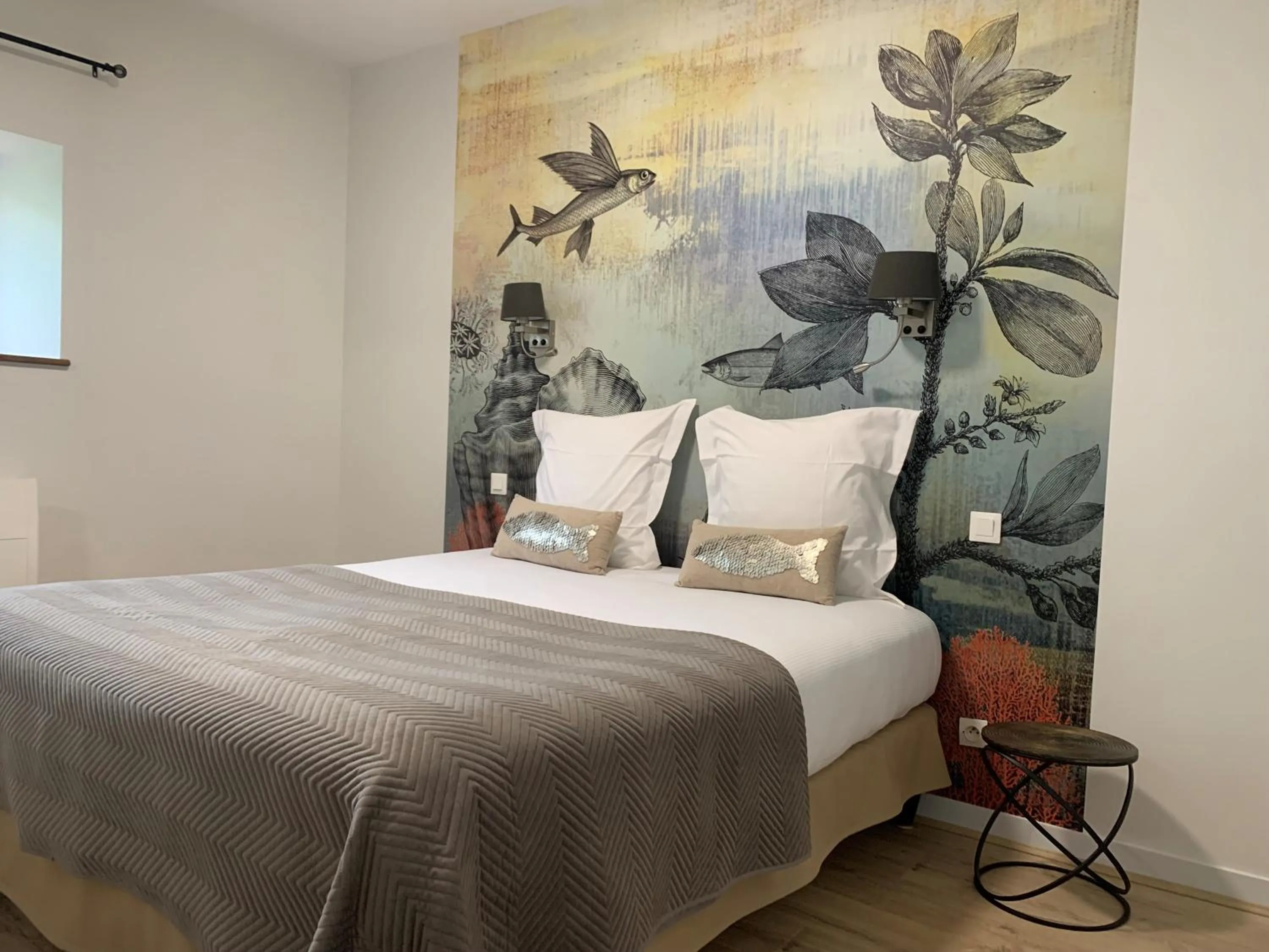 Bedroom, Bed in Manoir De Rigourdaine