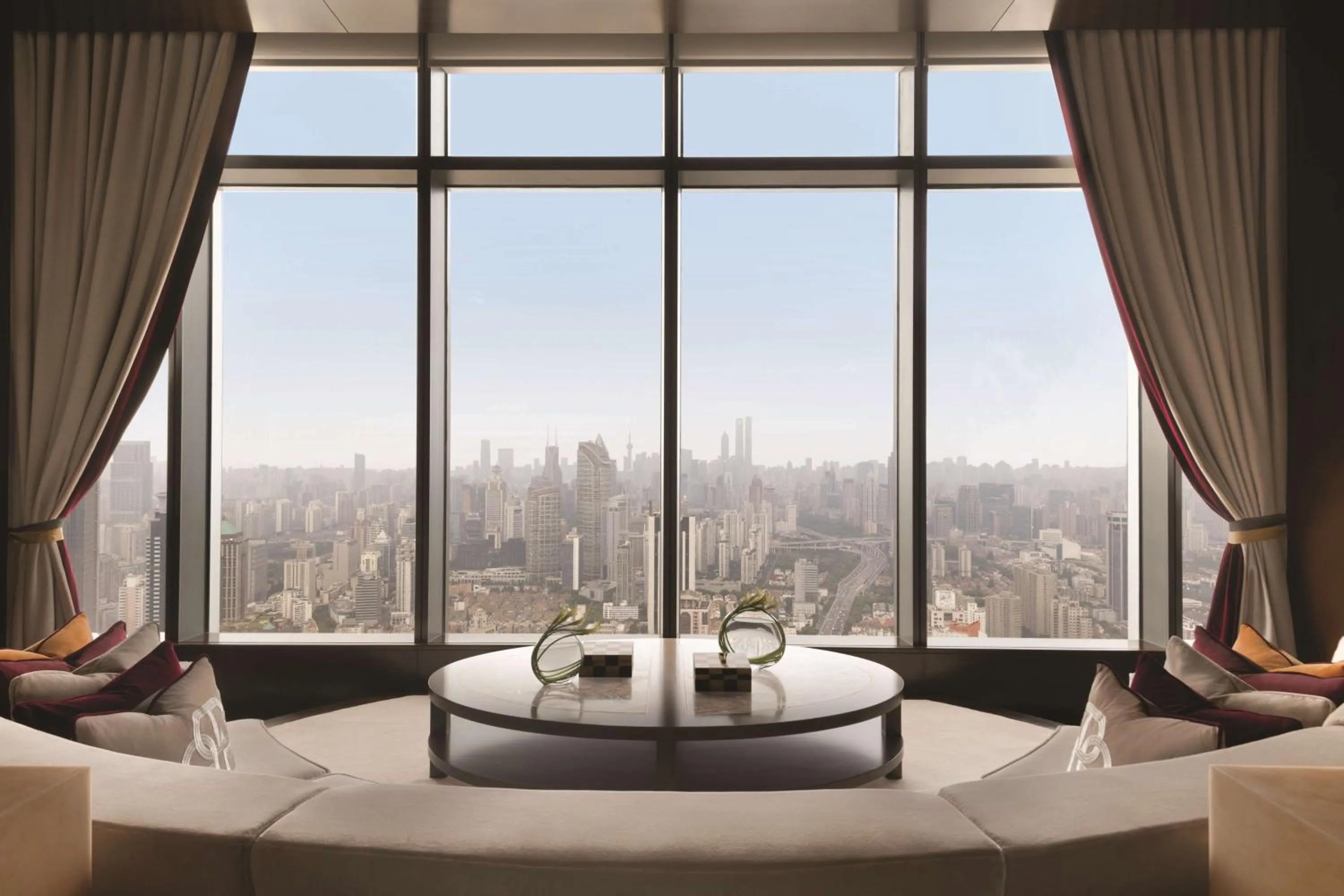 Bathroom in Jing An Shangri-La, Shanghai - sits centrally amid Puxi's iconic landmarks, uniquely positioned nearby Jing'an Temple