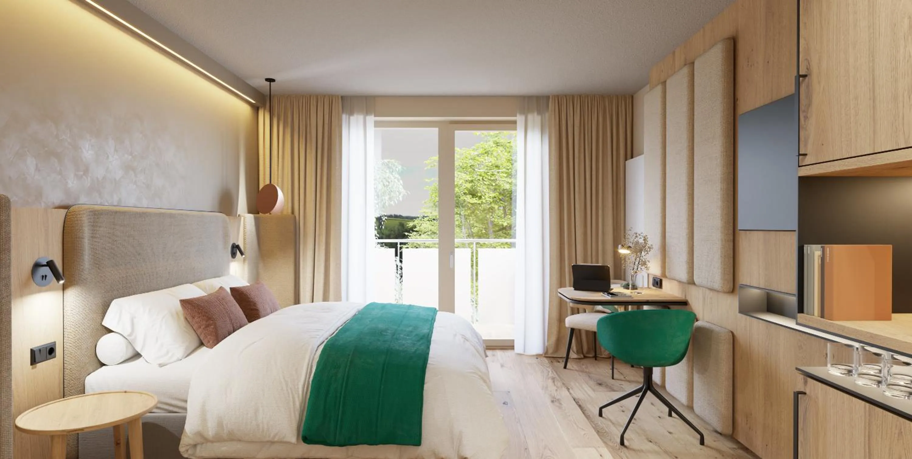 Bedroom, Bed in 1A Landhotel Schicklberg