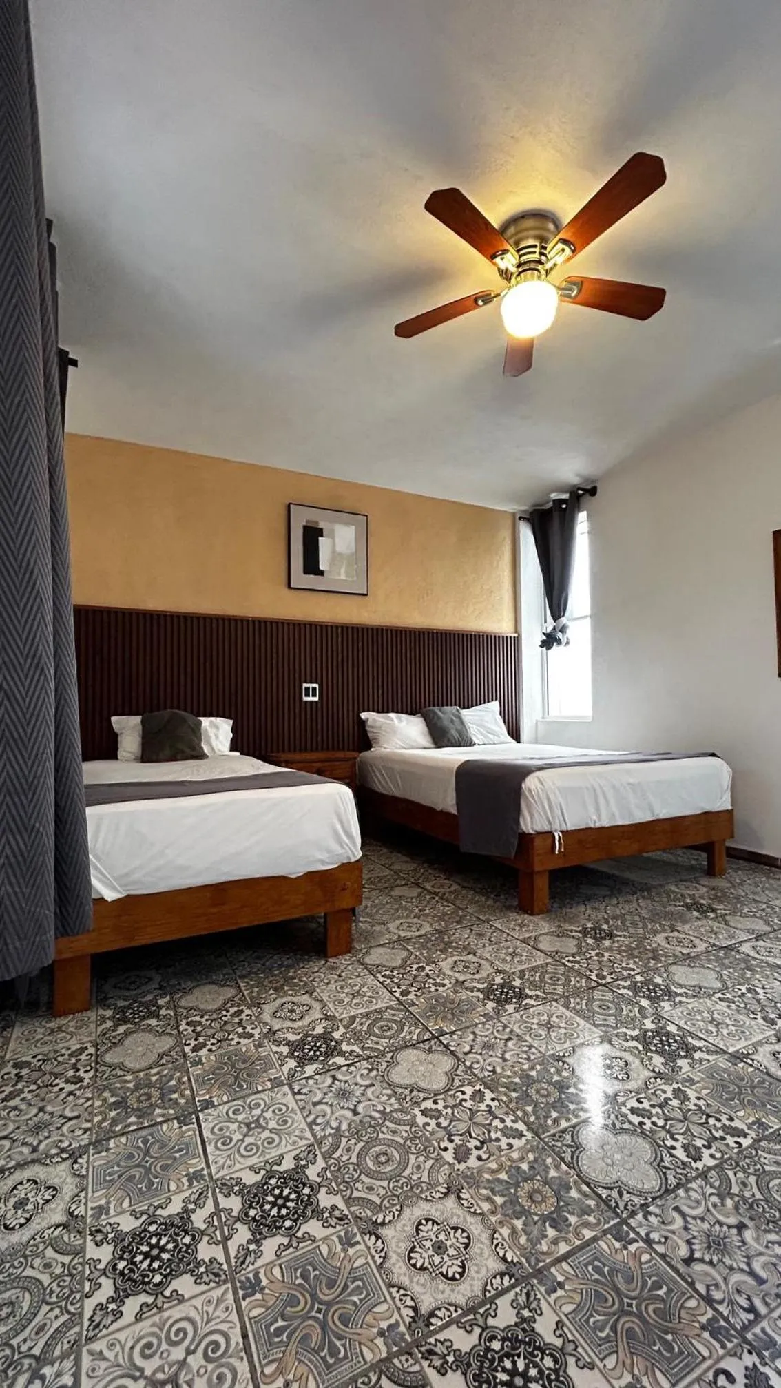 Bed in Hotel Posada Bugambilias