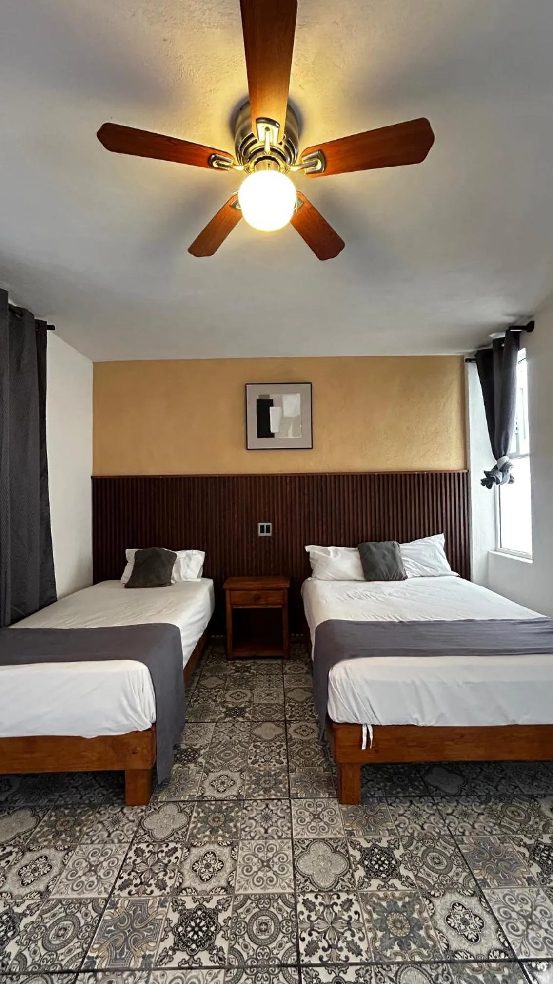 Bed in Hotel Posada Bugambilias