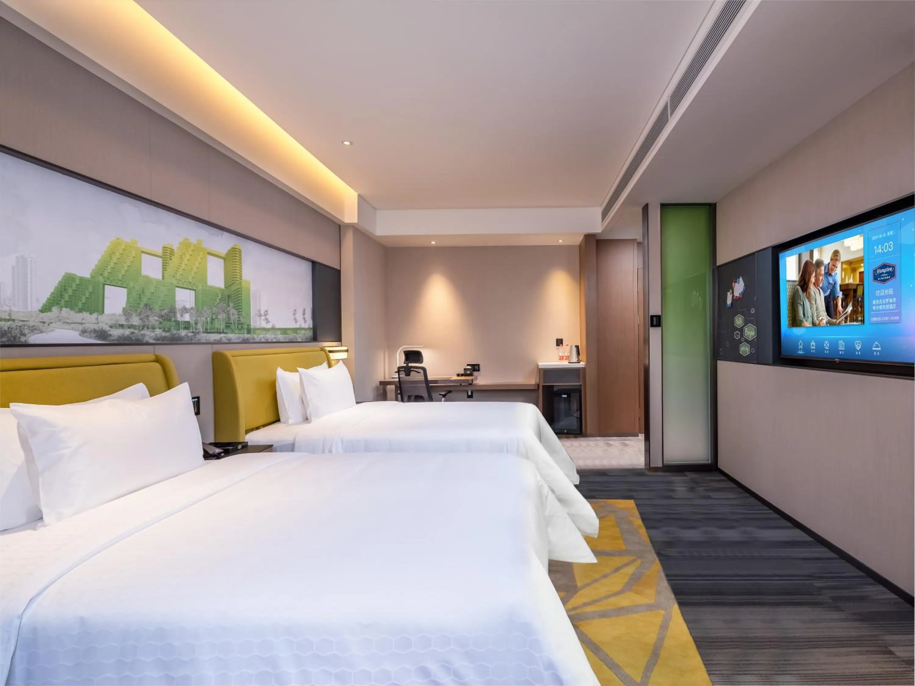 Bed in Hampton by Hilton Qinhuangdao Jinmeng Bay