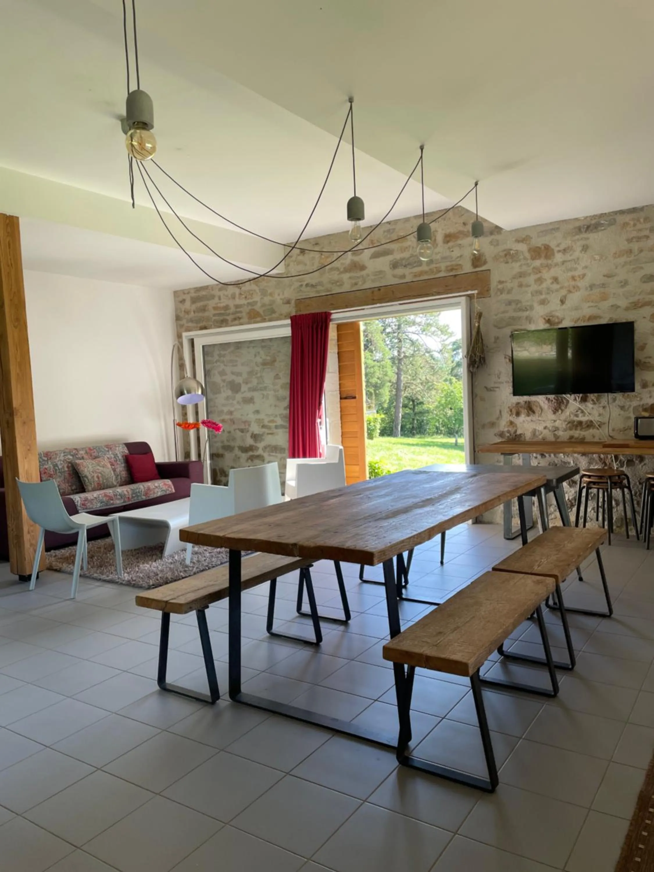 Communal kitchen in Domaine Le Broual