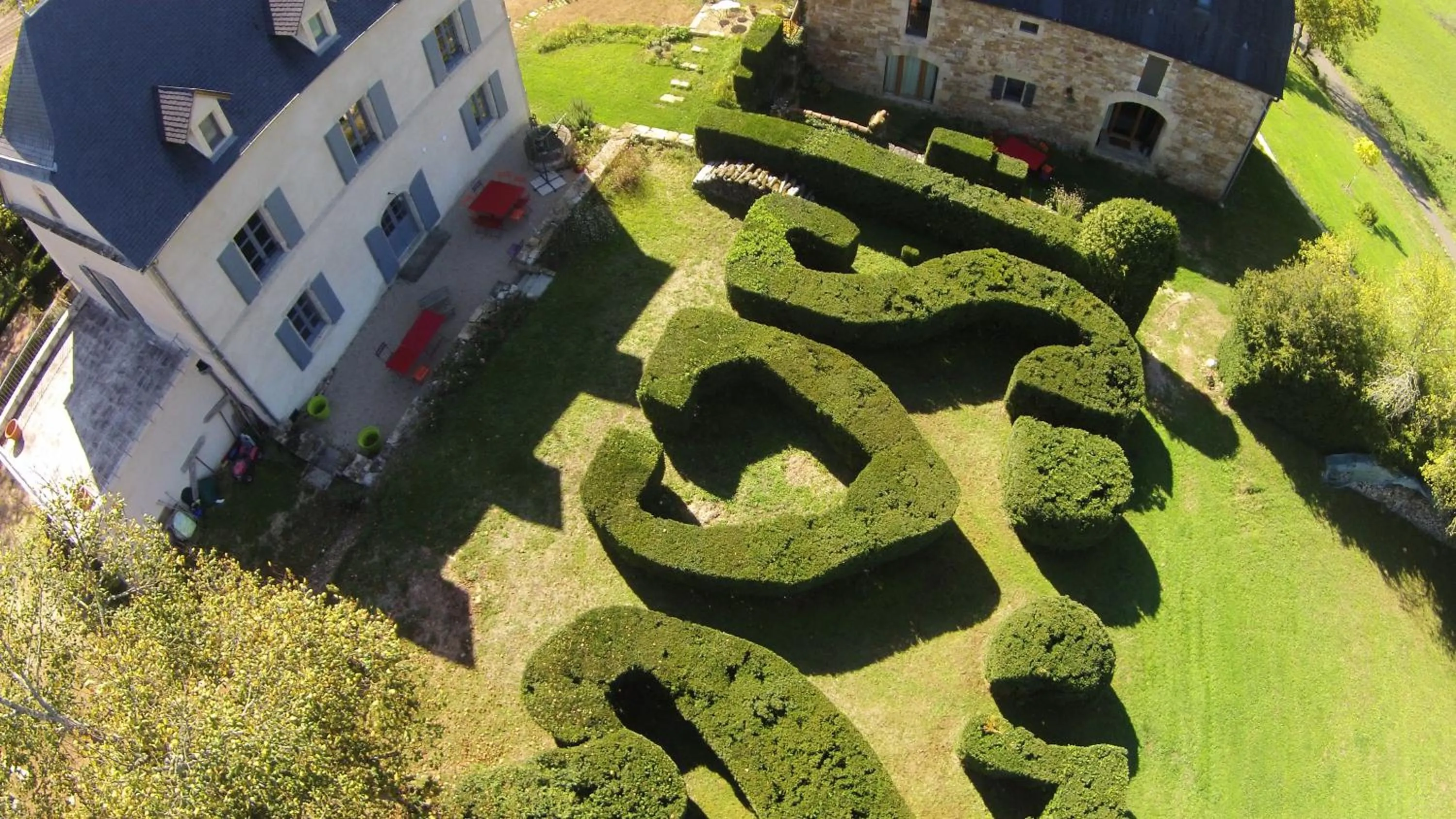 Bird's eye view in Domaine Le Broual