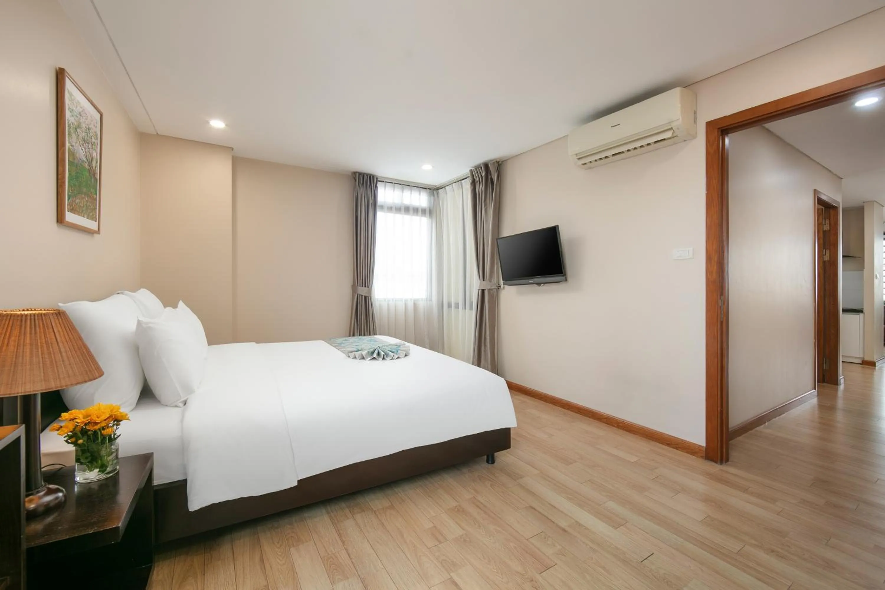 Bedroom, Bed in HB Serviced Apartment - 121B Quan Hoa