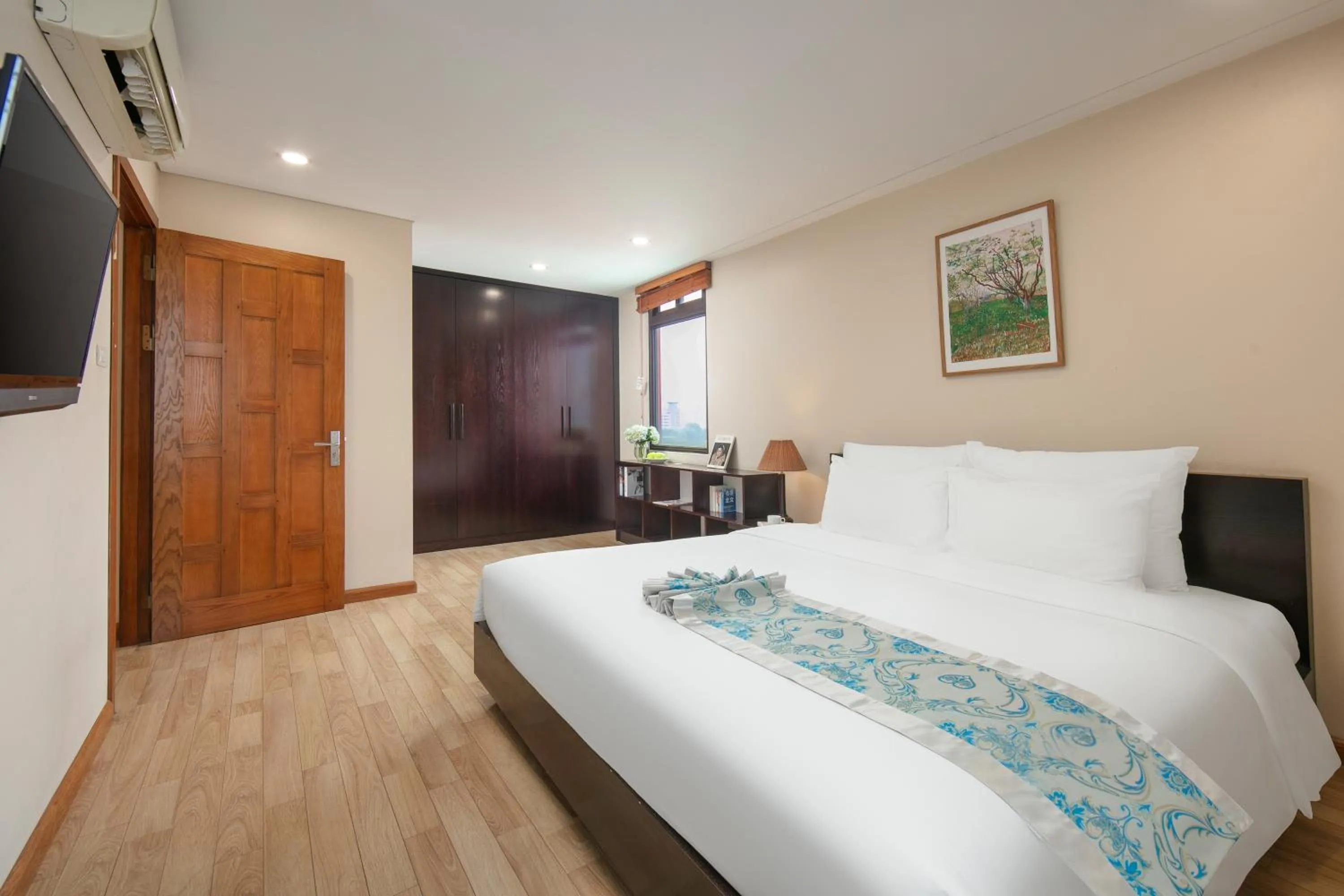 Living room, Bed in HB Serviced Apartment - 121B Quan Hoa