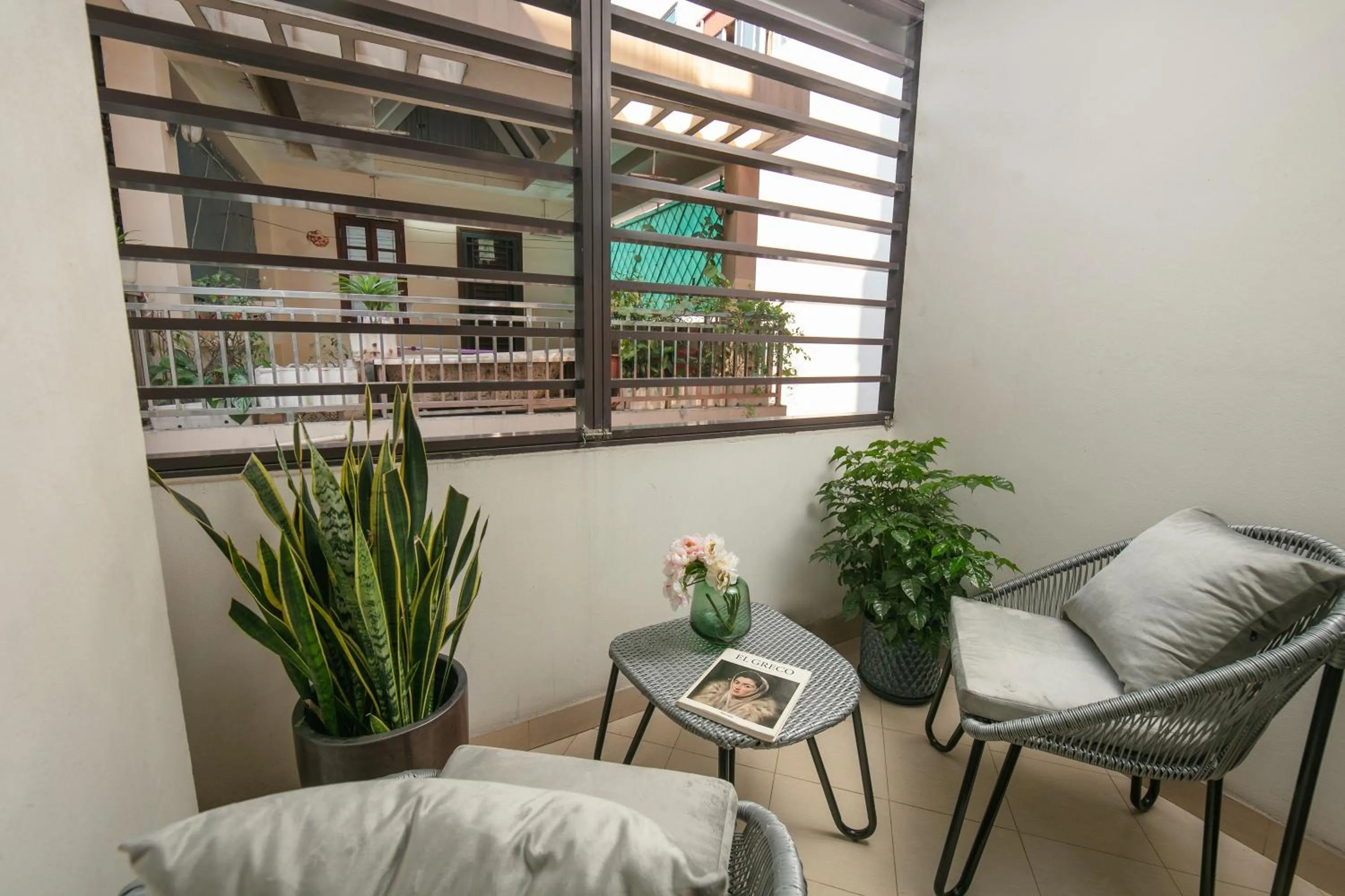Balcony/Terrace in HB Serviced Apartment - 121B Quan Hoa
