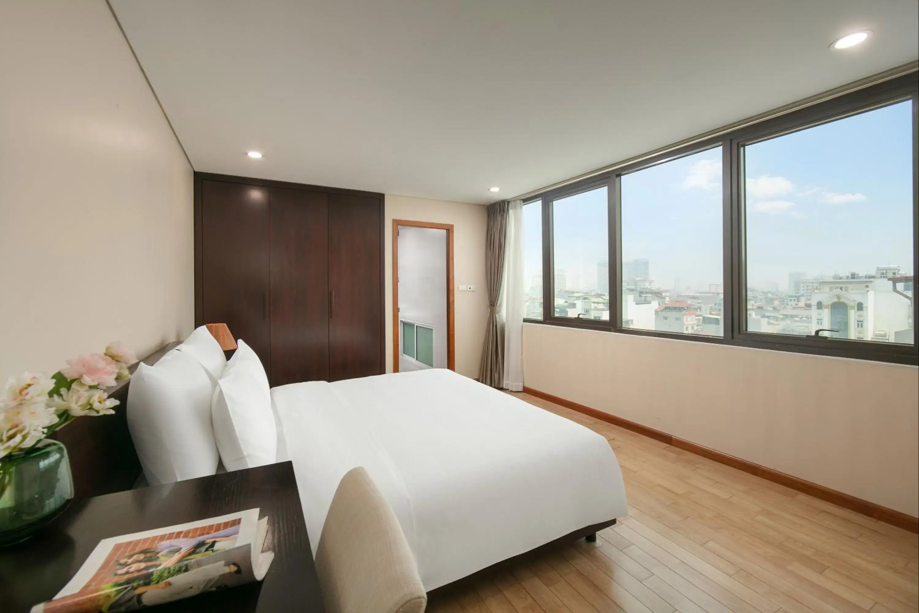 View (from property/room), Bed in HB Serviced Apartment - 121B Quan Hoa View (from property/room), Bed in HB Serviced Apartment - 121B Quan Hoa