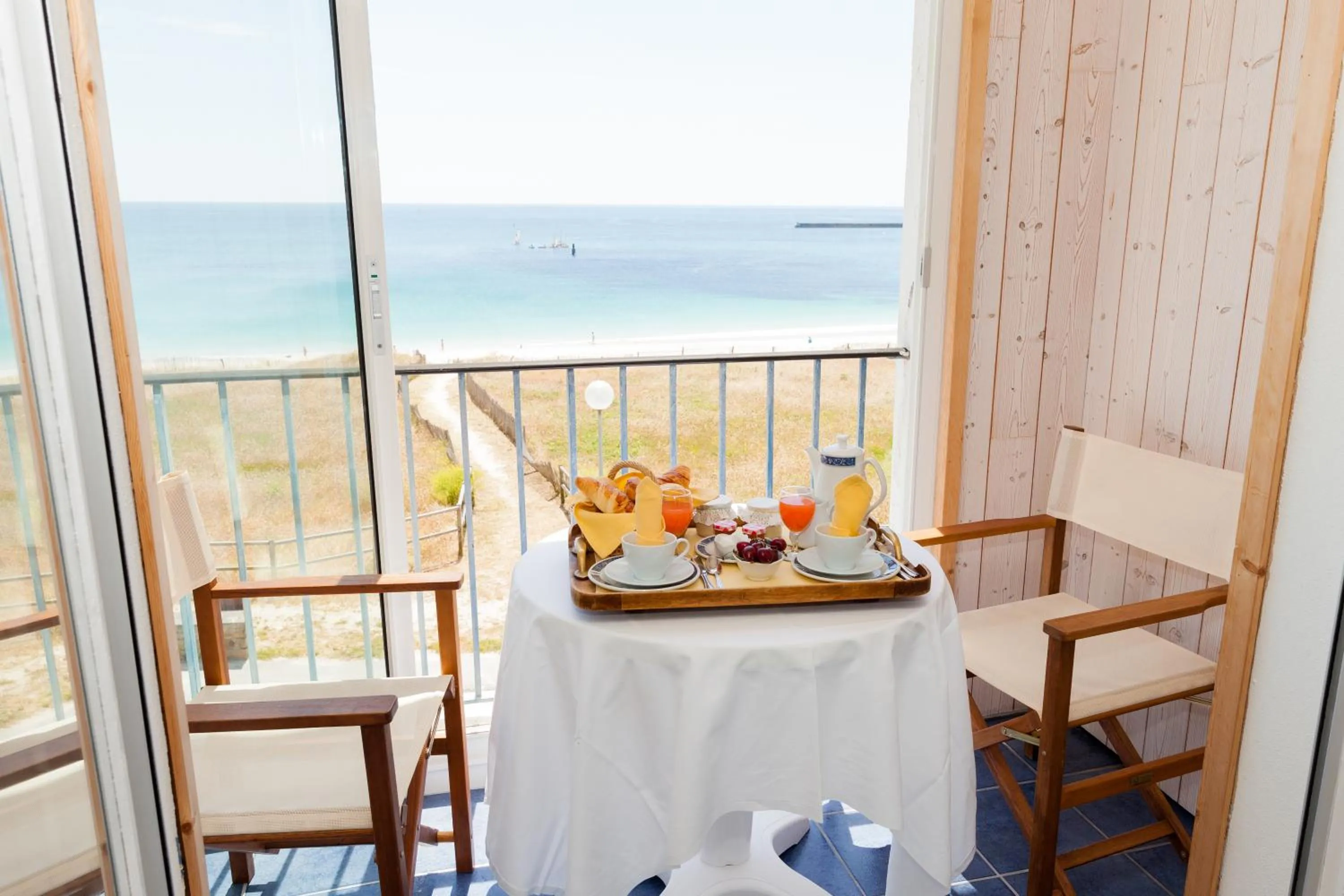 Balcony/Terrace in Hotel Restaurant De La Plage