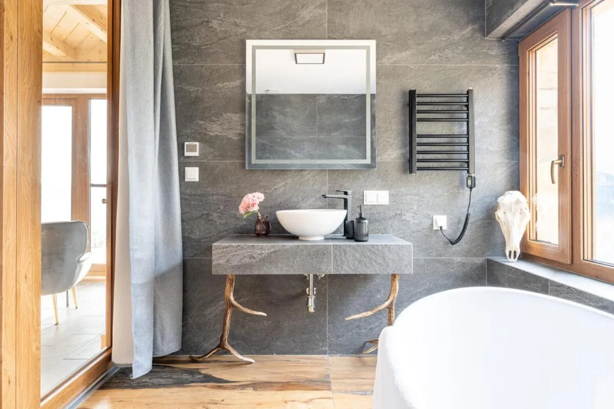 Bathroom, Bed in Dom Tatrzański Ewa Deluxe