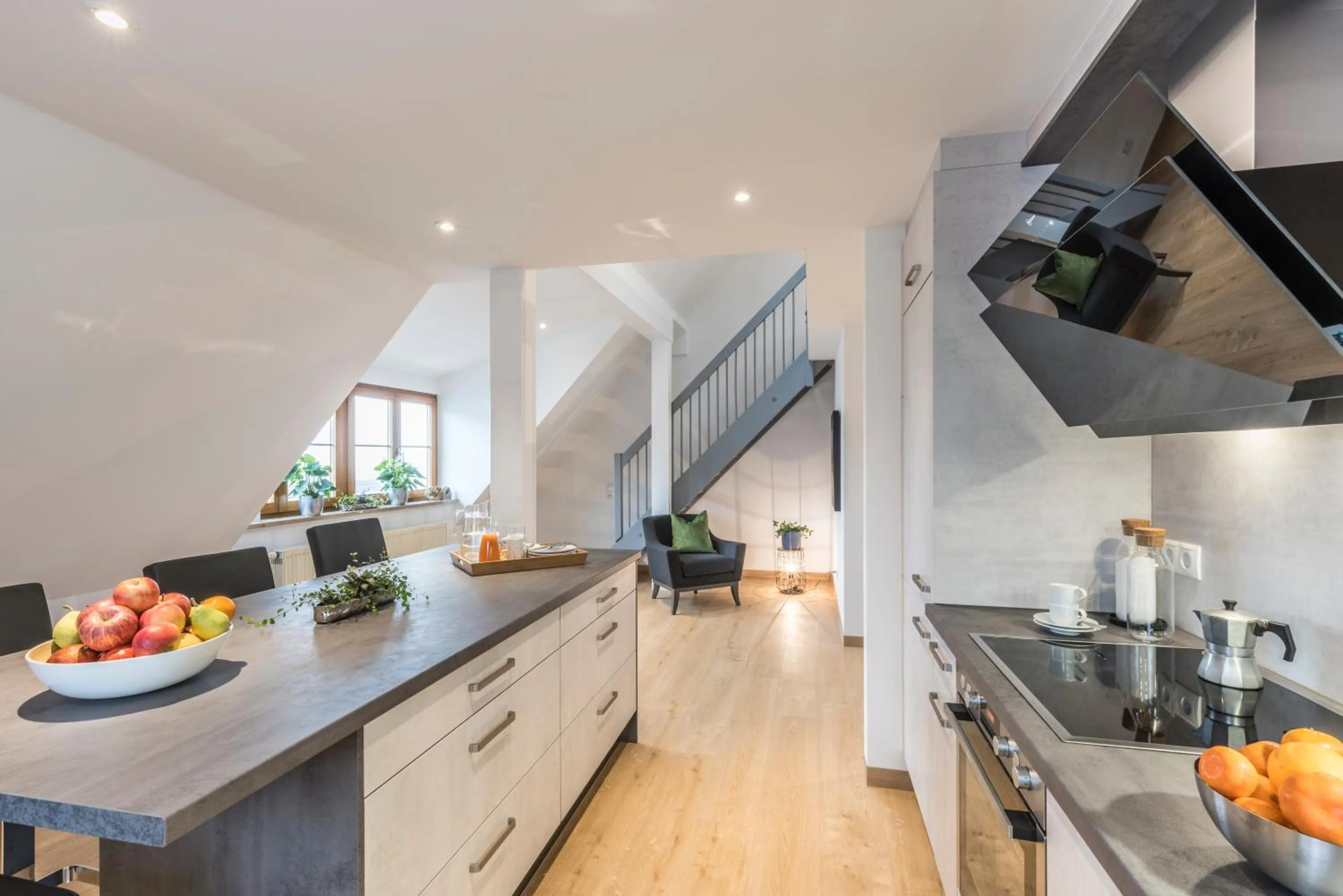 Kitchen or kitchenette in RH-Appartements 15 Minuten von Basel im Dorf Rührberg