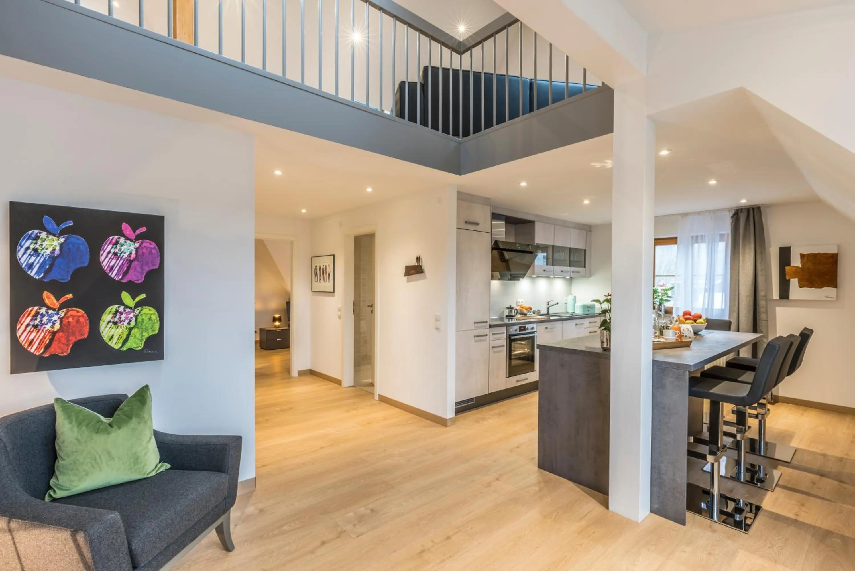 Kitchen or kitchenette in RH-Appartements 15 Minuten von Basel im Dorf Rührberg