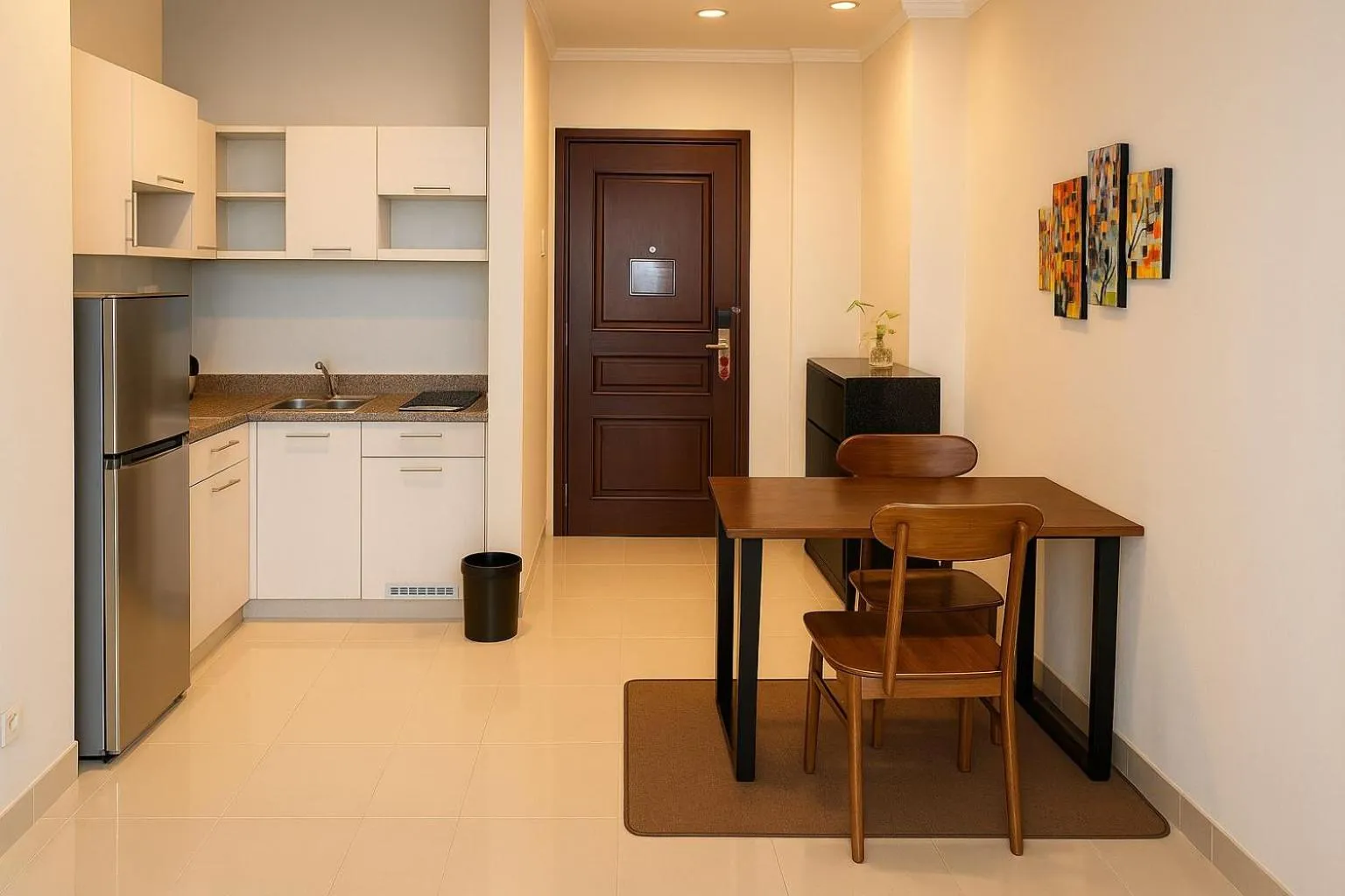 Dining area in The Bellezza Suites by Nemuru