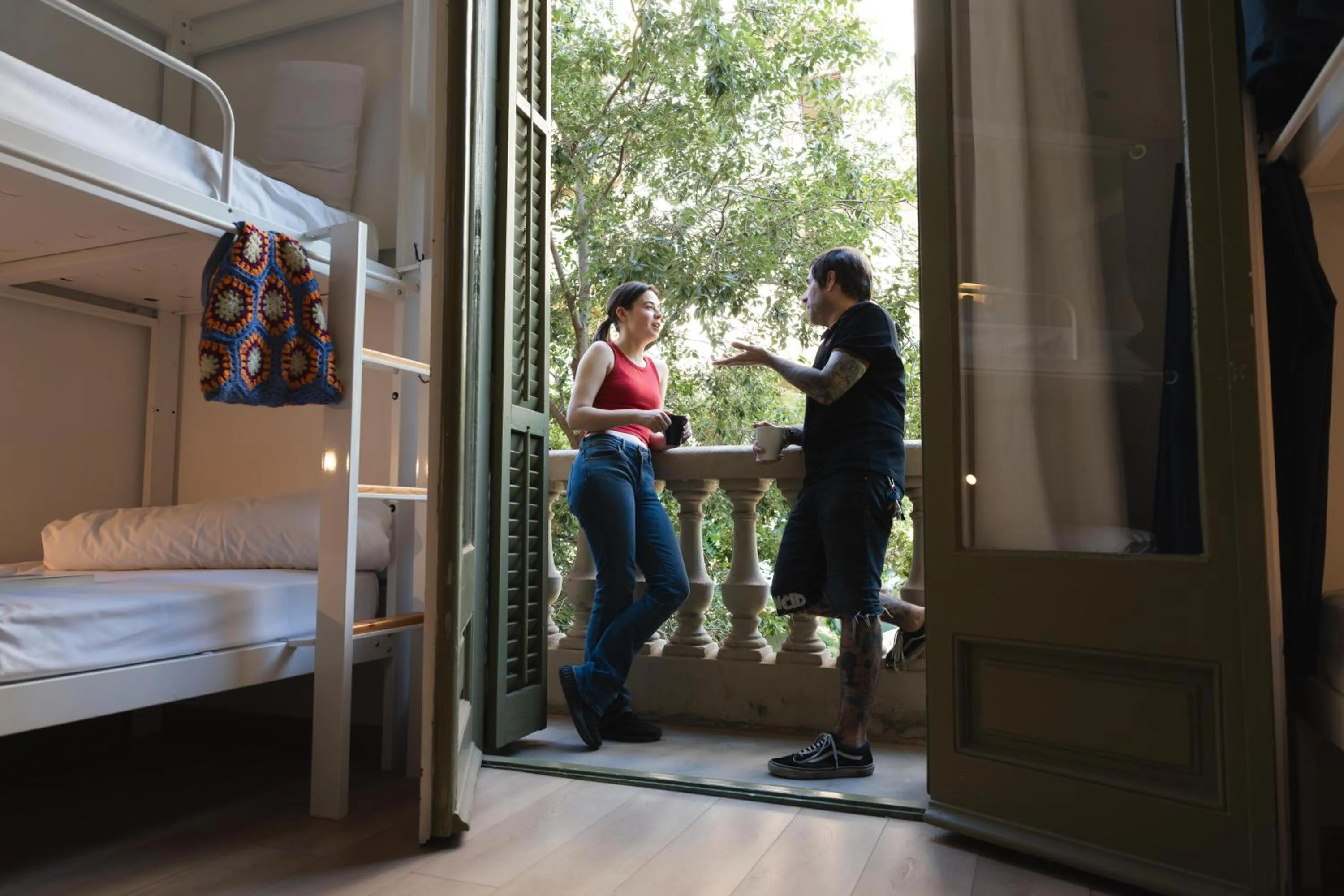 Balcony/Terrace, Bed in The Central House Barcelona Gracia