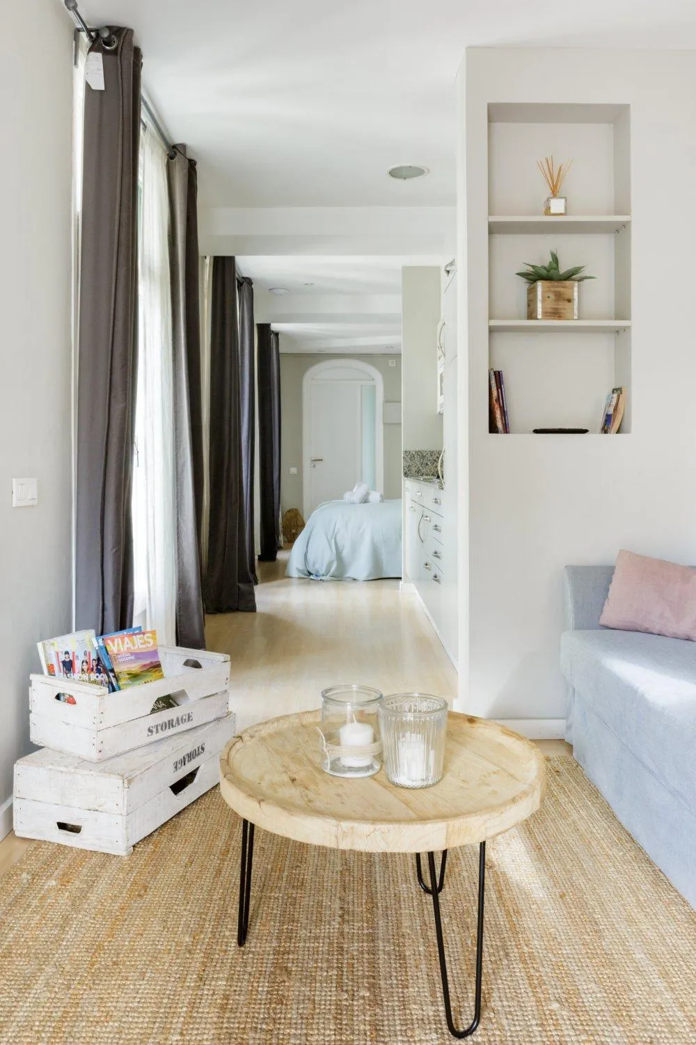 Seating area, Bed in El Alma de las Ramblas