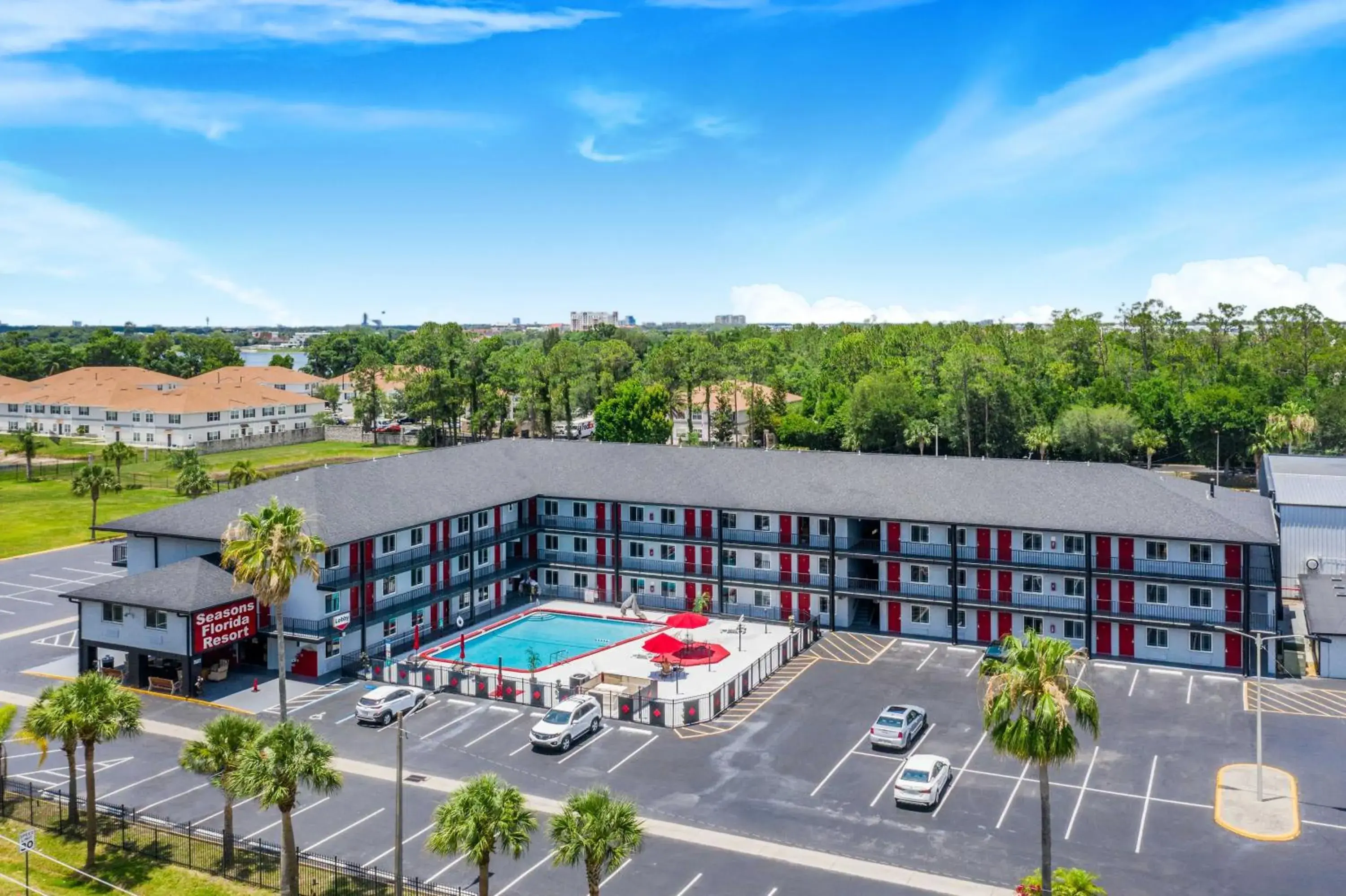 Property building in Seasons Florida Resort Property building in Seasons Florida Resort