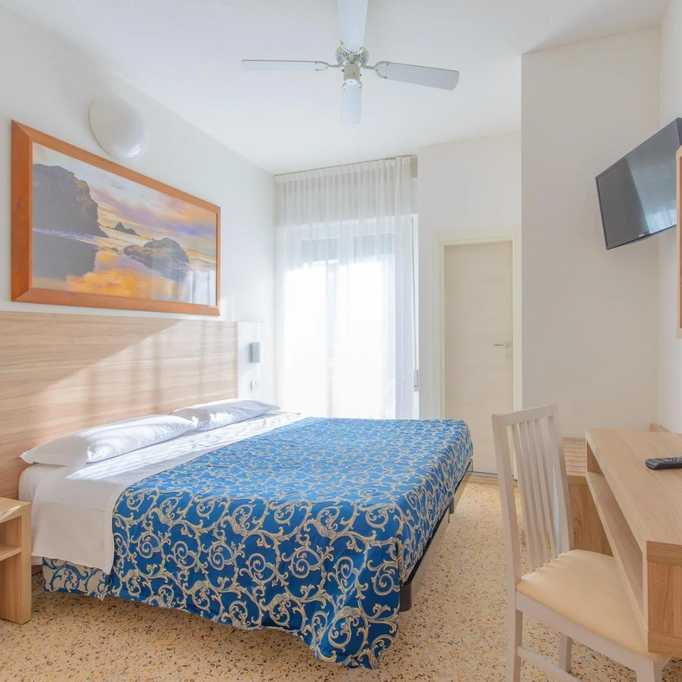 Bed in Hotel San Marino