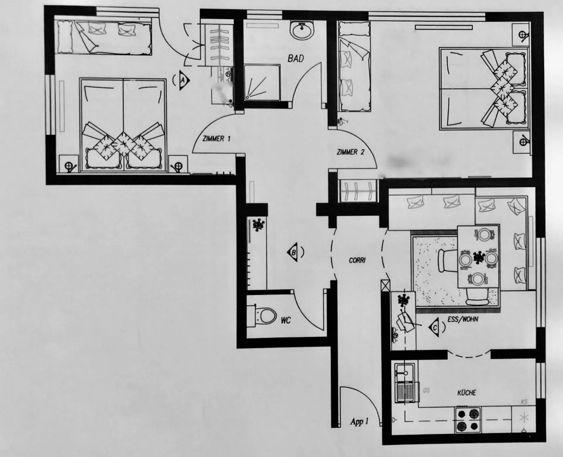 Floor plan in Apart Lechleitner