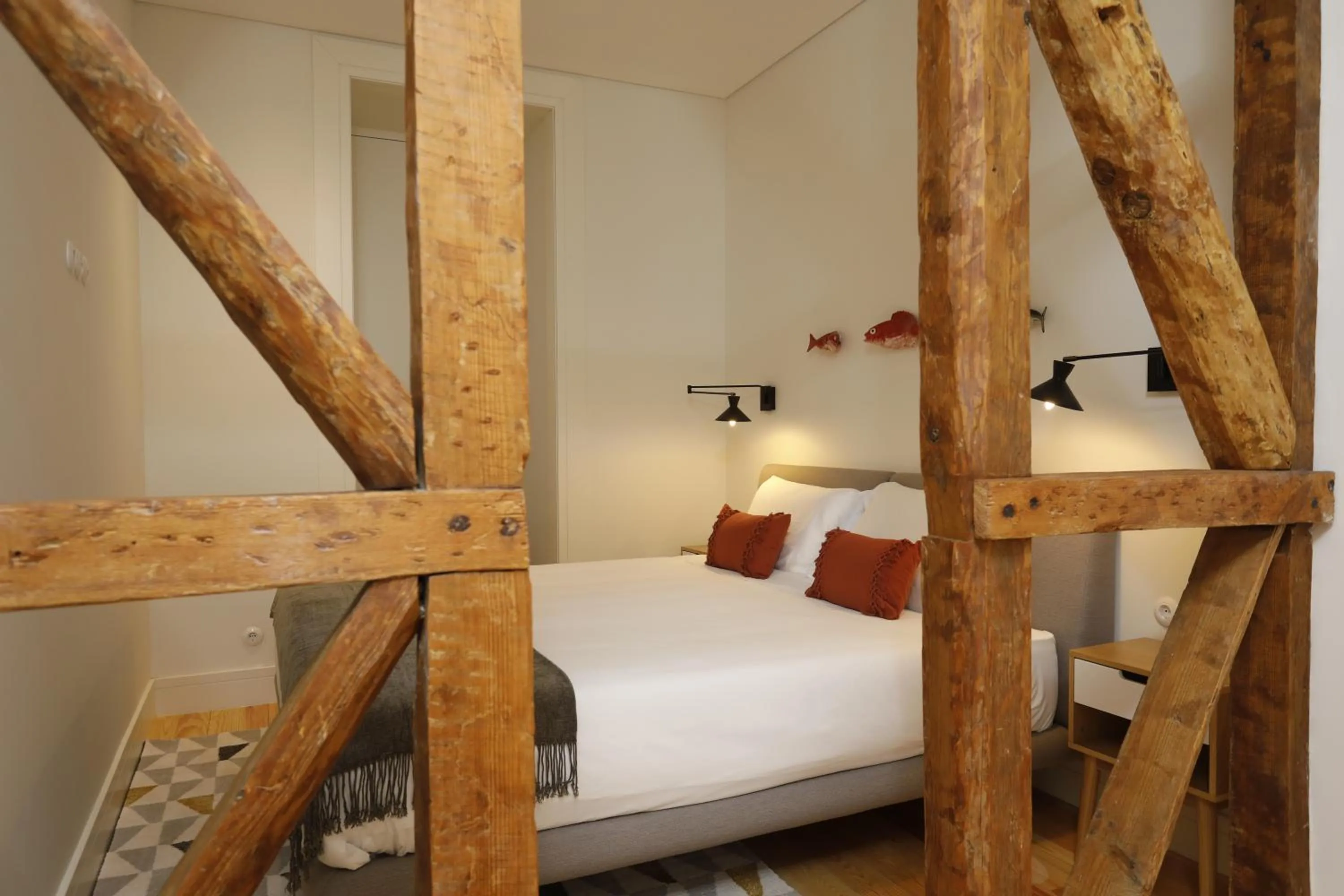 Bedroom, Bed in Montebelo Lisbon Downtown Apartments