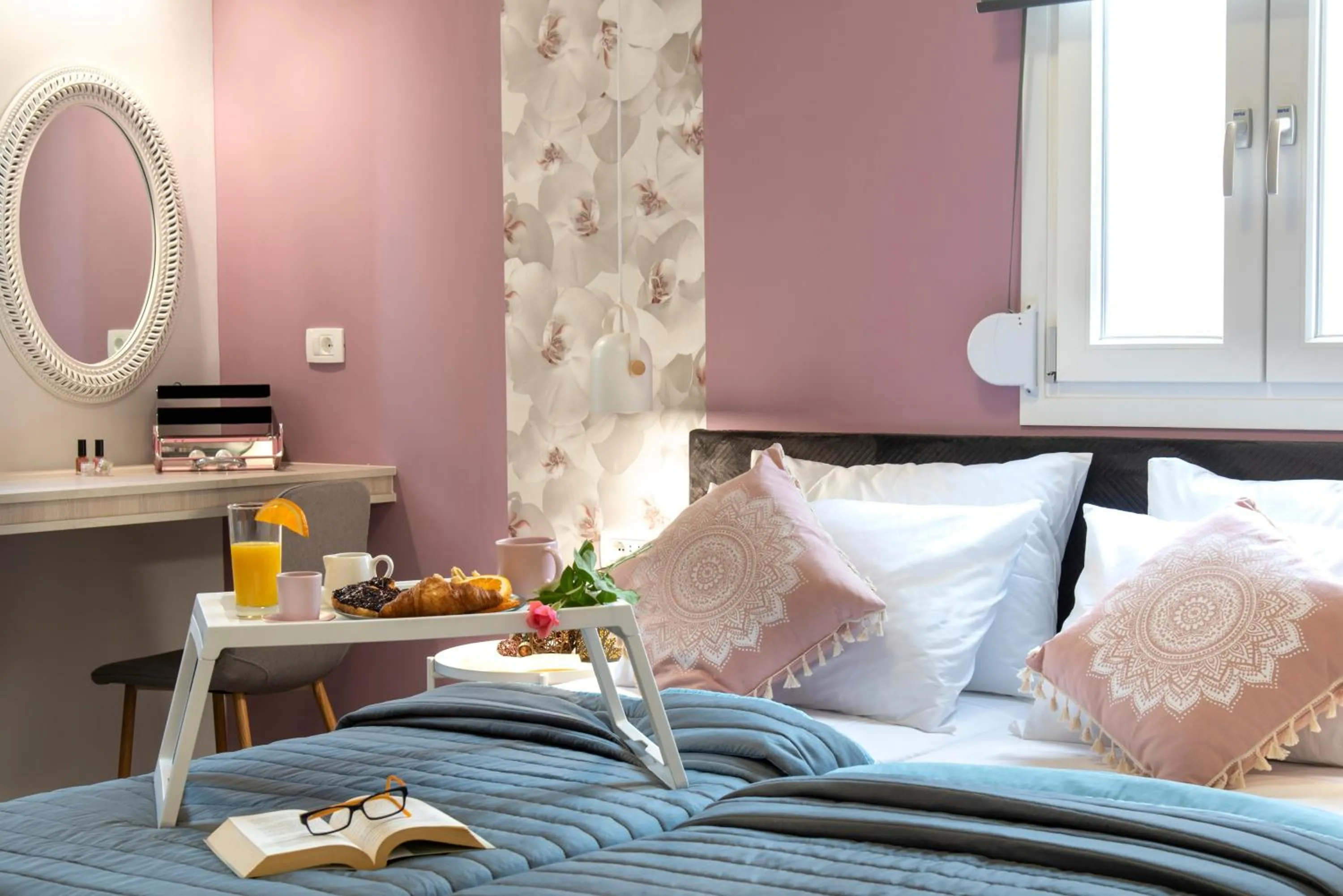 Bedroom, Bed in Chania Design Suites