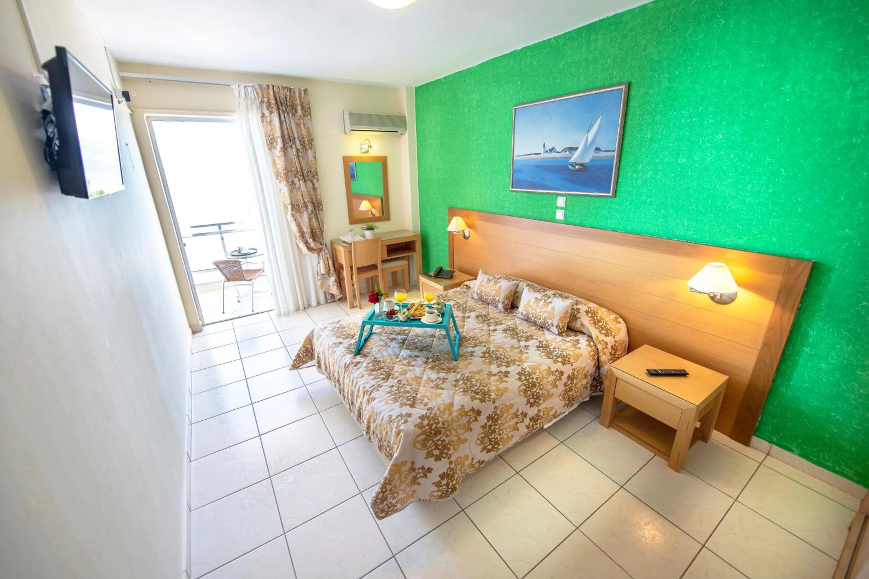 Bed in Avra Hotel