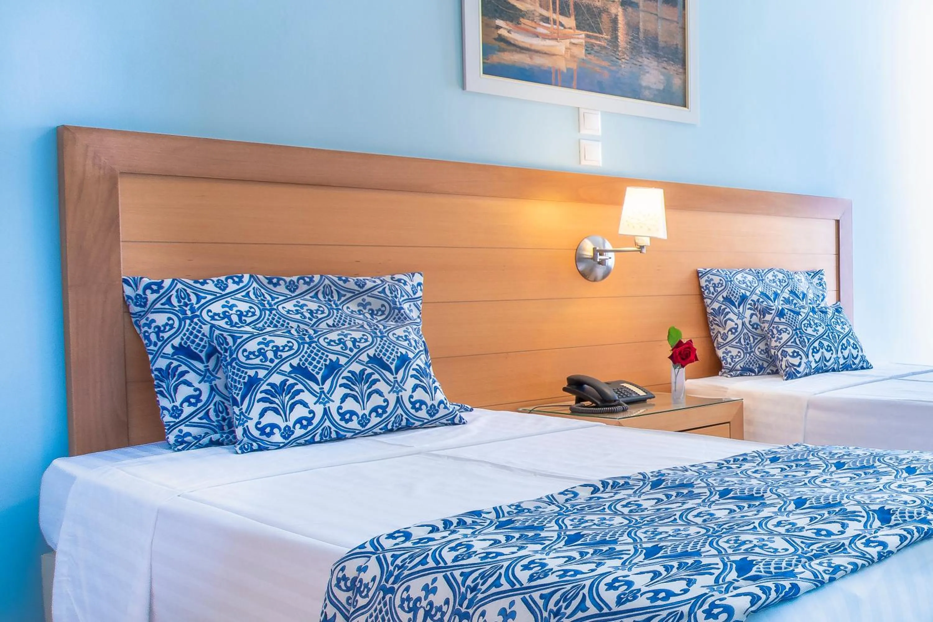 Bed in Avra Hotel