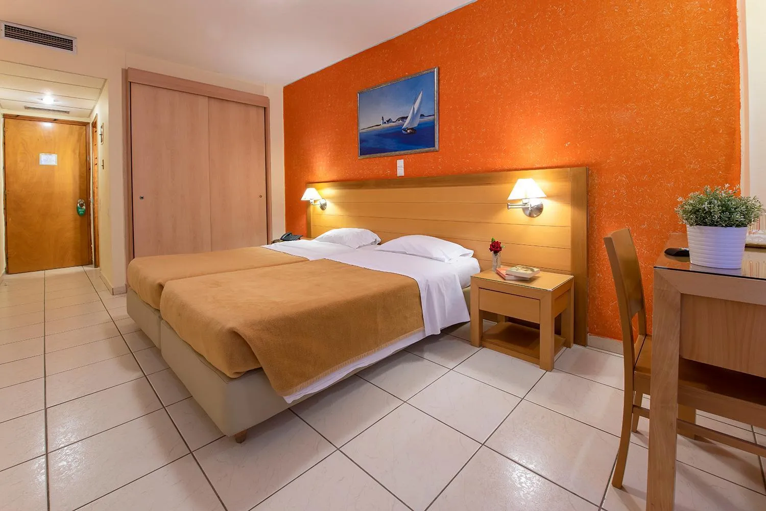 Bed in Avra Hotel