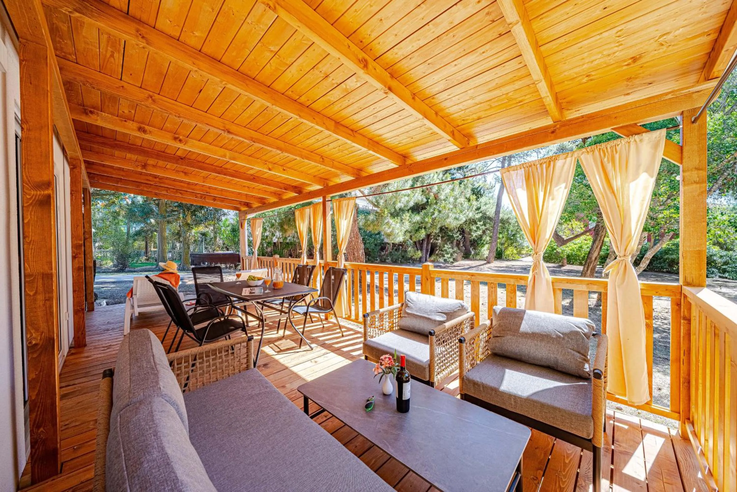 Patio in Mobile Homes Camp Perna - Adriatic Kampovi