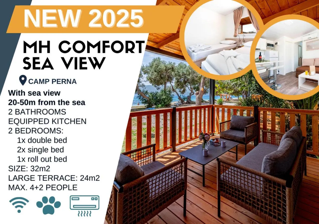 Mobile Home Comfort with Sea View in Mobile Homes Camp Perna - Adriatic Kampovi