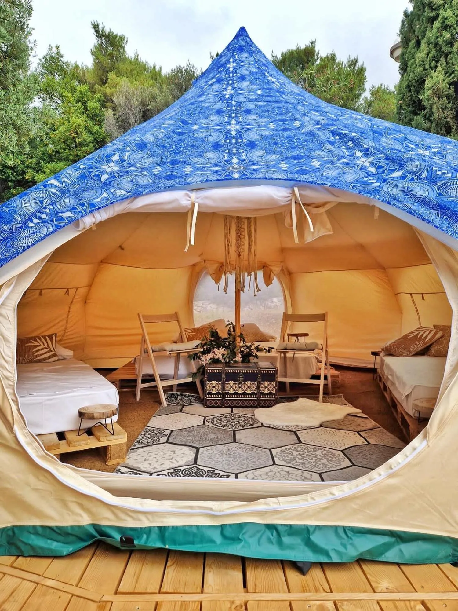 Patio in Mobile Homes Camp Perna - Adriatic Kampovi