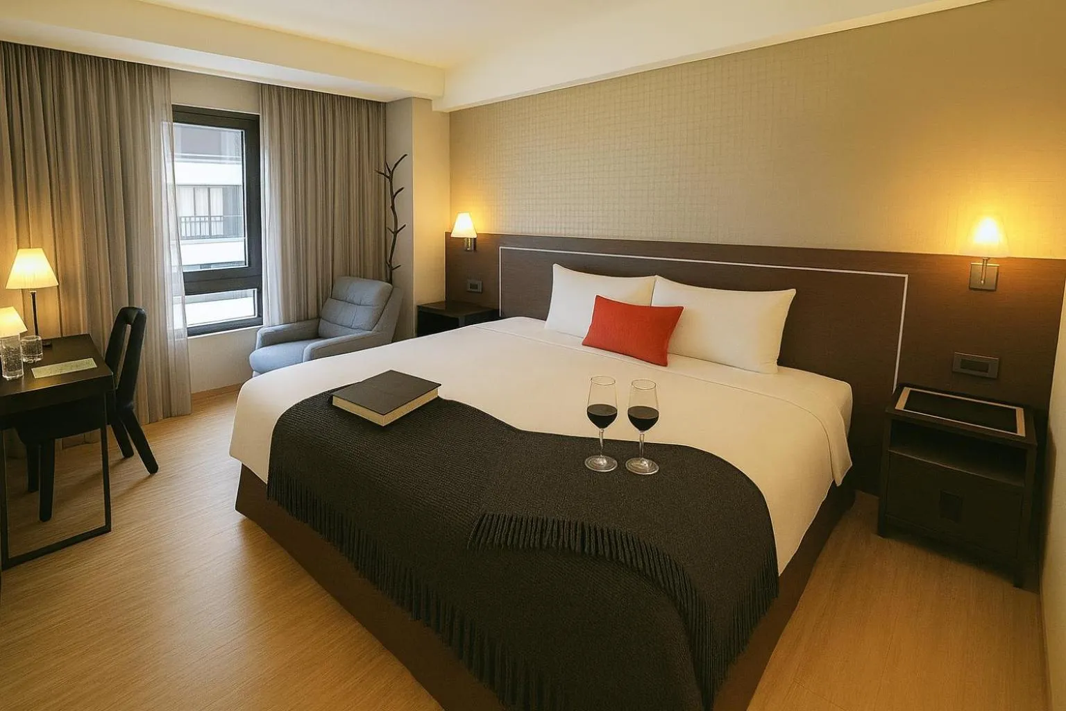 Bed in HopeCity MinSheng Hotel