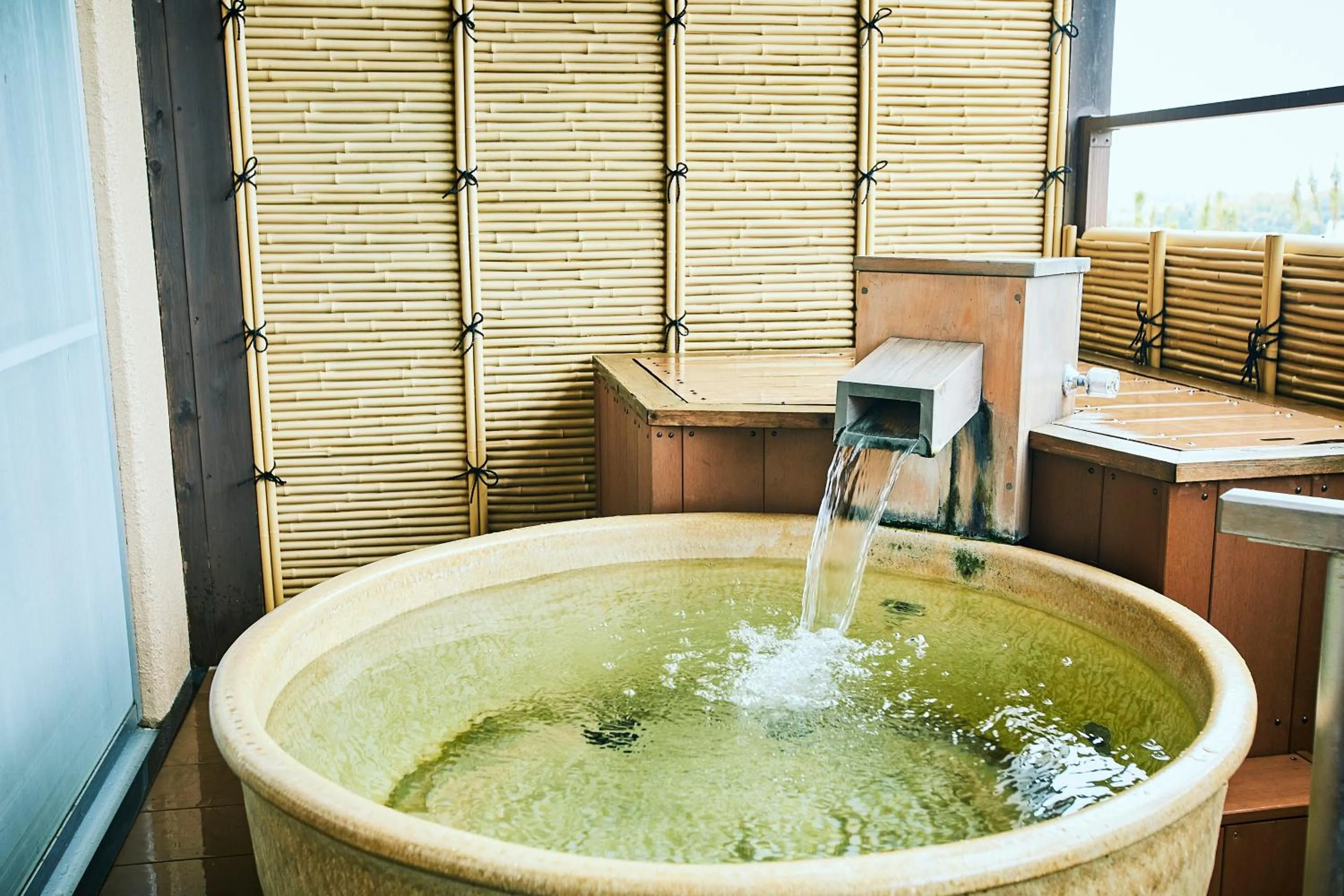 Open Air Bath in KAMENOI HOTEL Oarai
