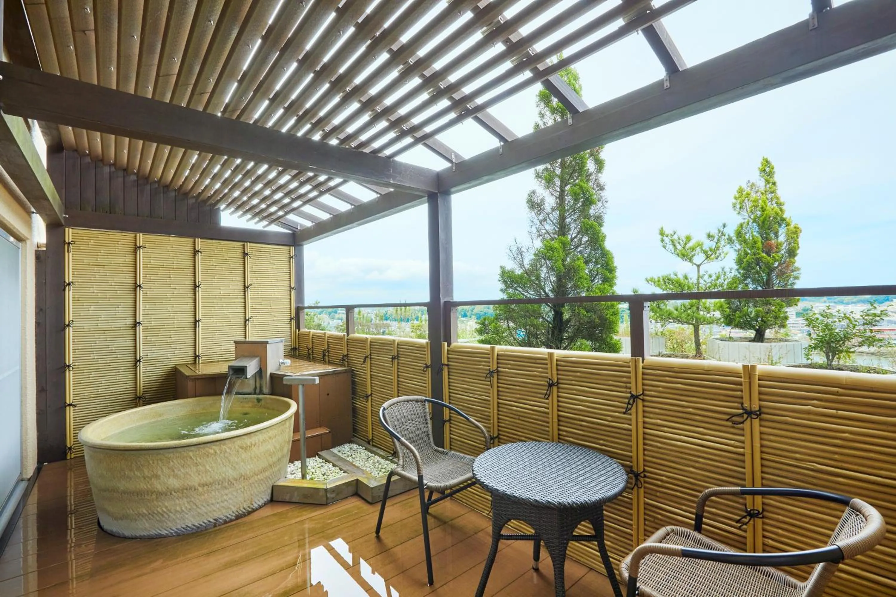 Open Air Bath in KAMENOI HOTEL Oarai