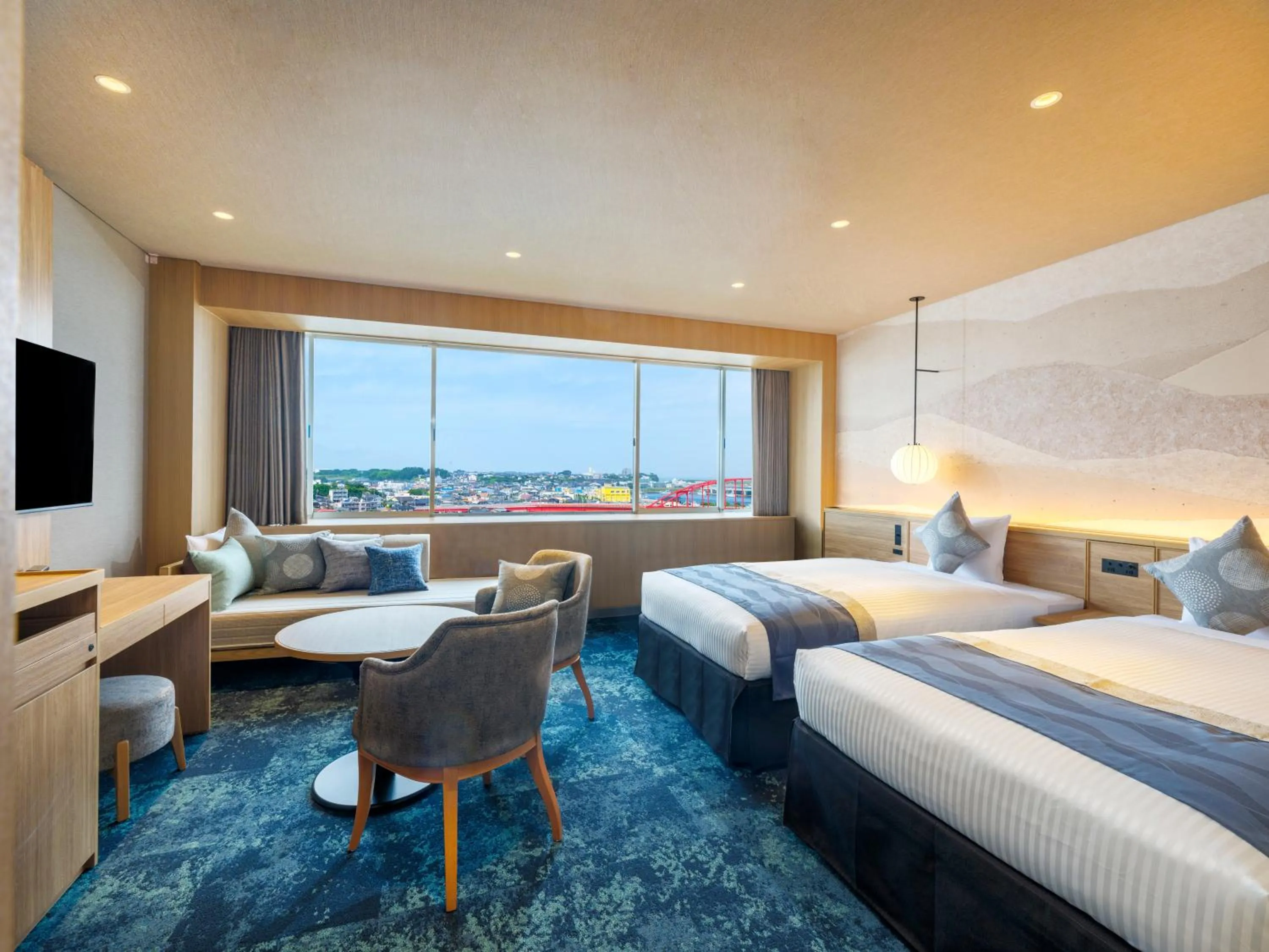 Photo of the whole room, Bed in KAMENOI HOTEL Oarai