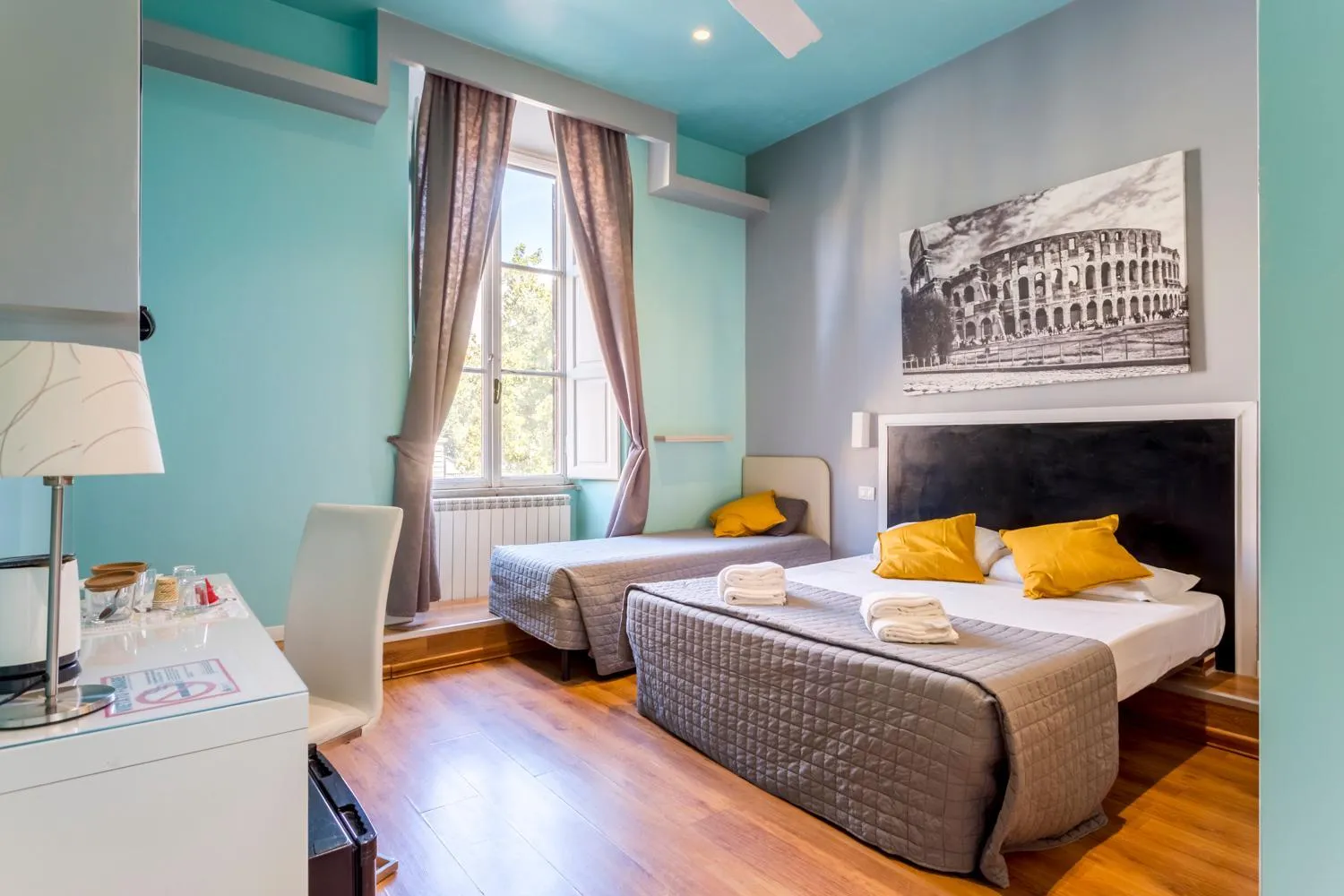 Bed in AmoRoma Suite