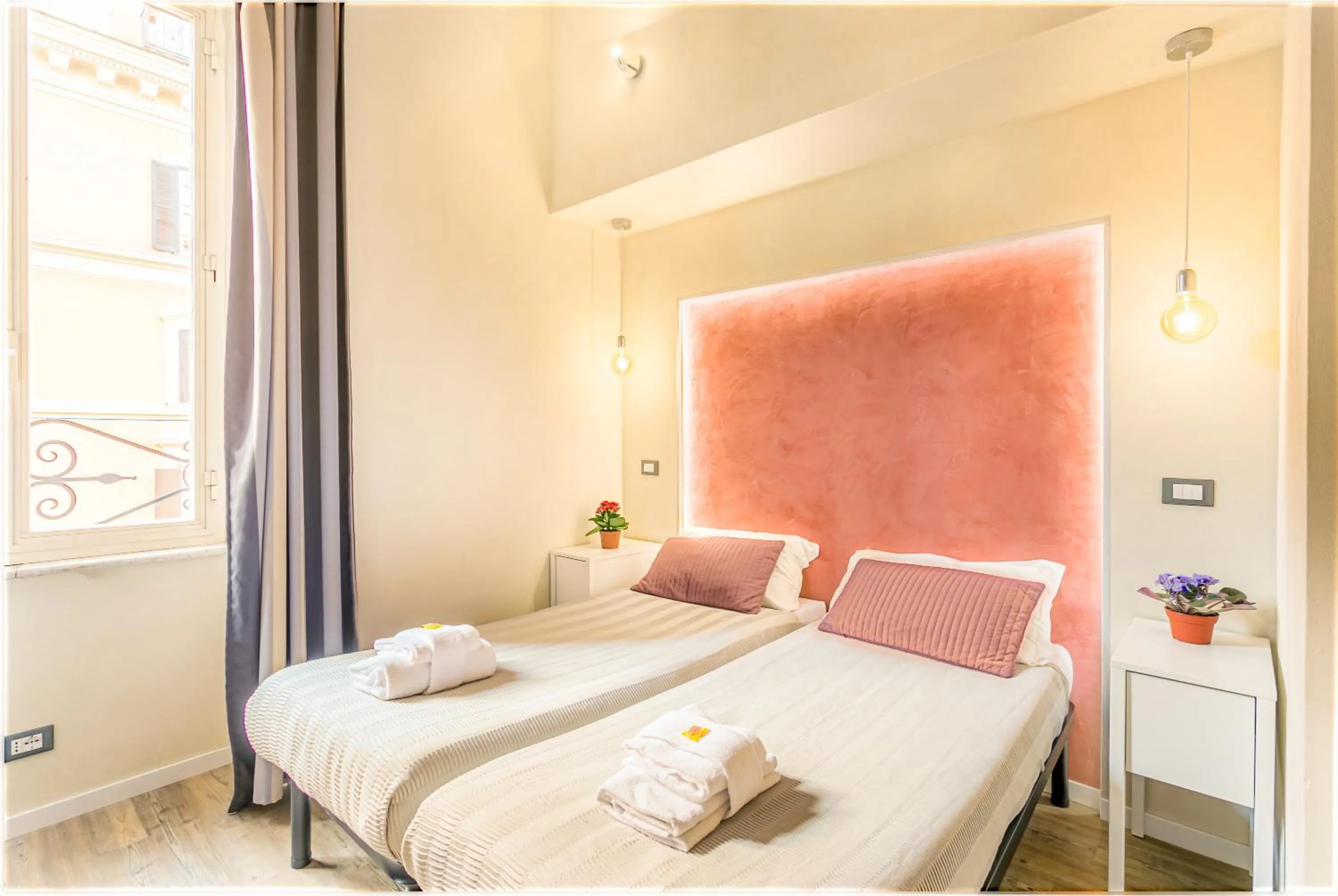 Bed in AmoRoma Suite