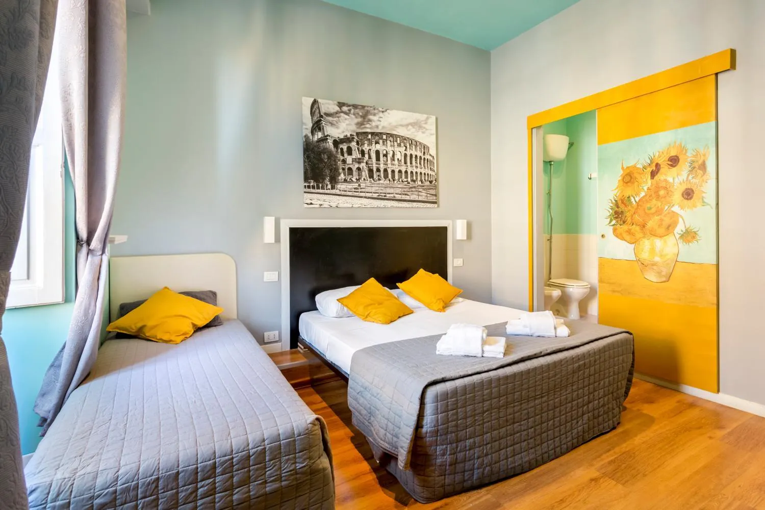 Bed in AmoRoma Suite