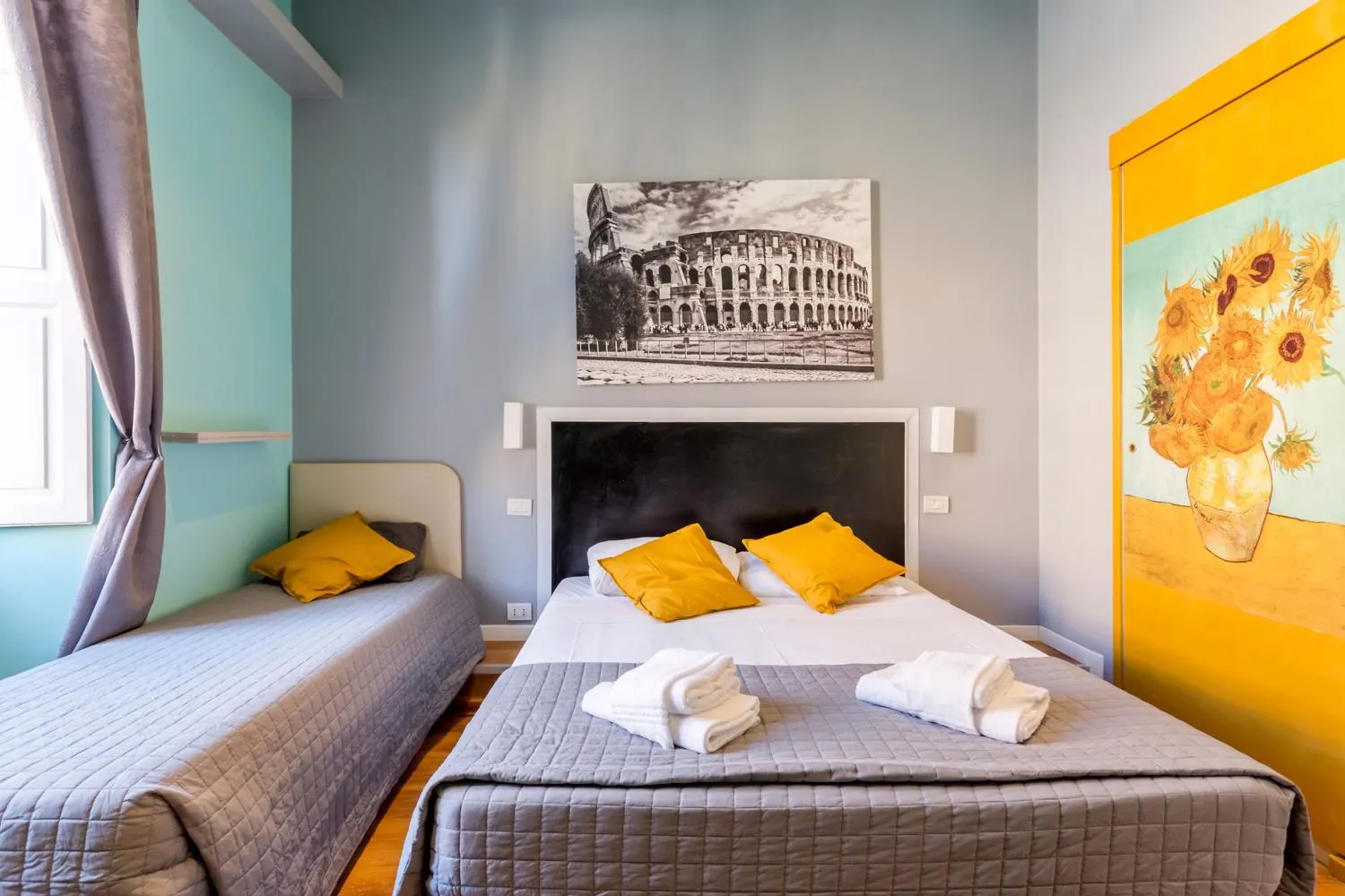 Bed in AmoRoma Suite