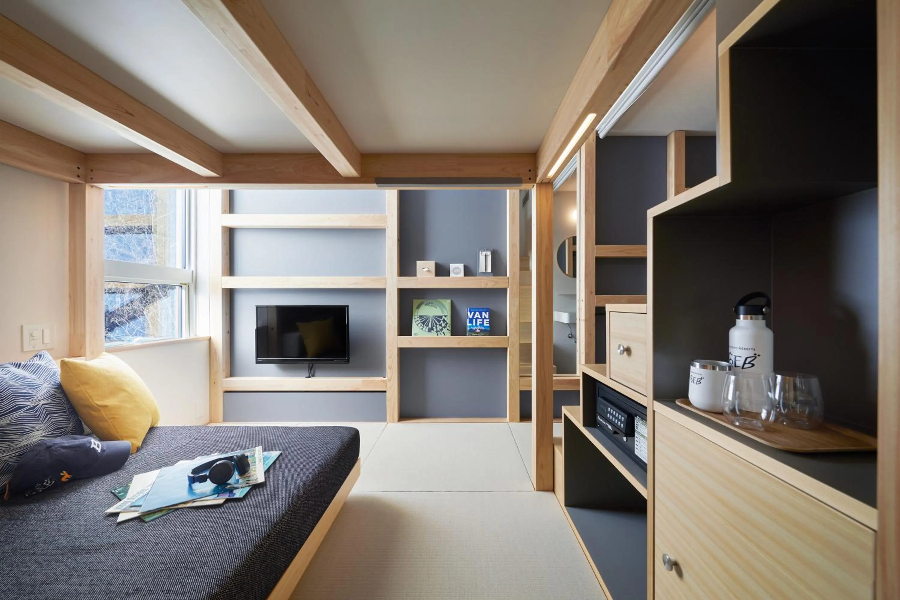 Photo of the whole room in BEB5 Tsuchiura by Hoshino Resorts