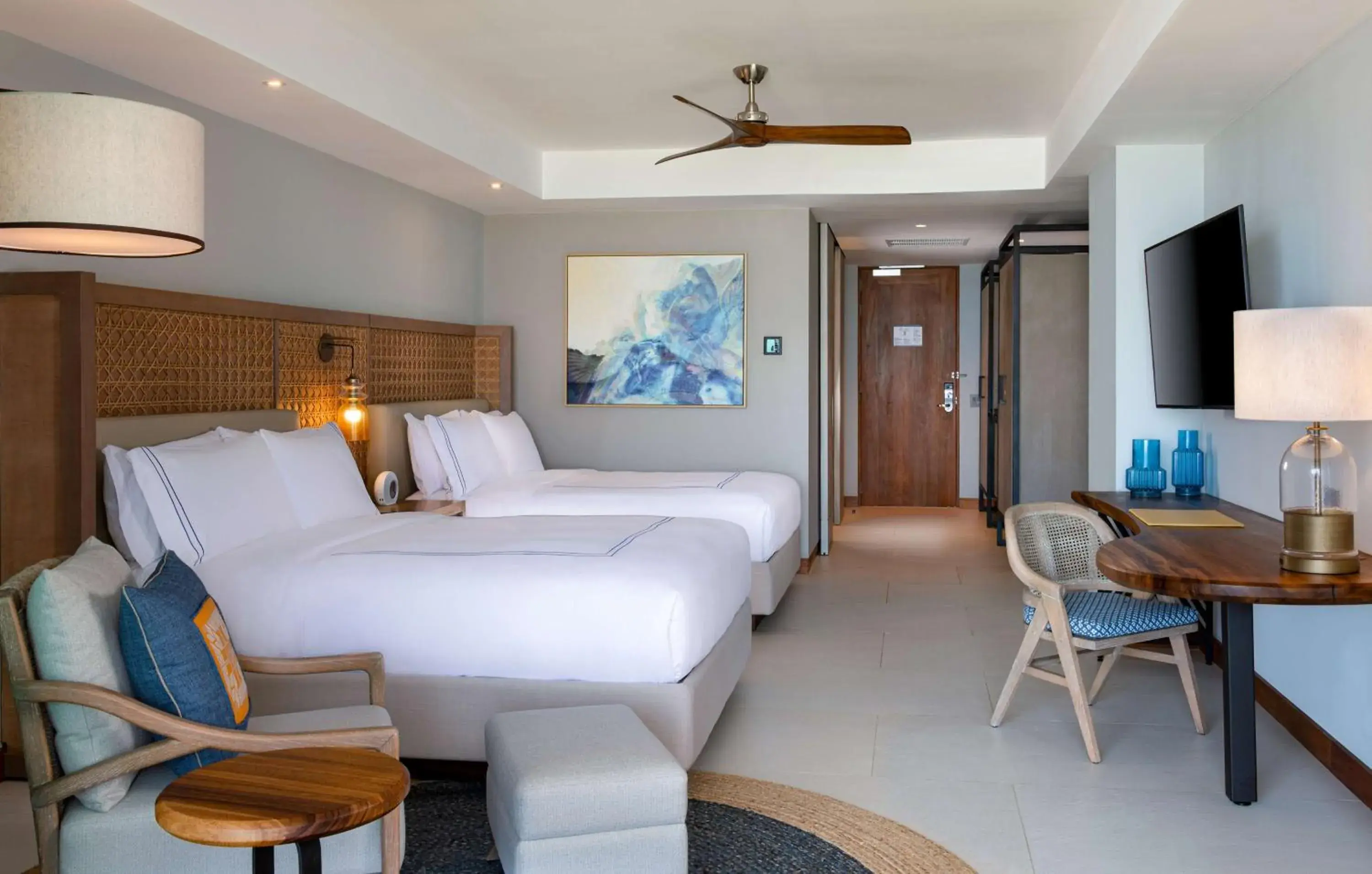 Queen Room with Two Queen Beds and Roll-In Shower - Disability Access in Conrad Punta de Mita Queen Room with Two Queen Beds and Roll-In Shower - Disability Access in Conrad Punta de Mita