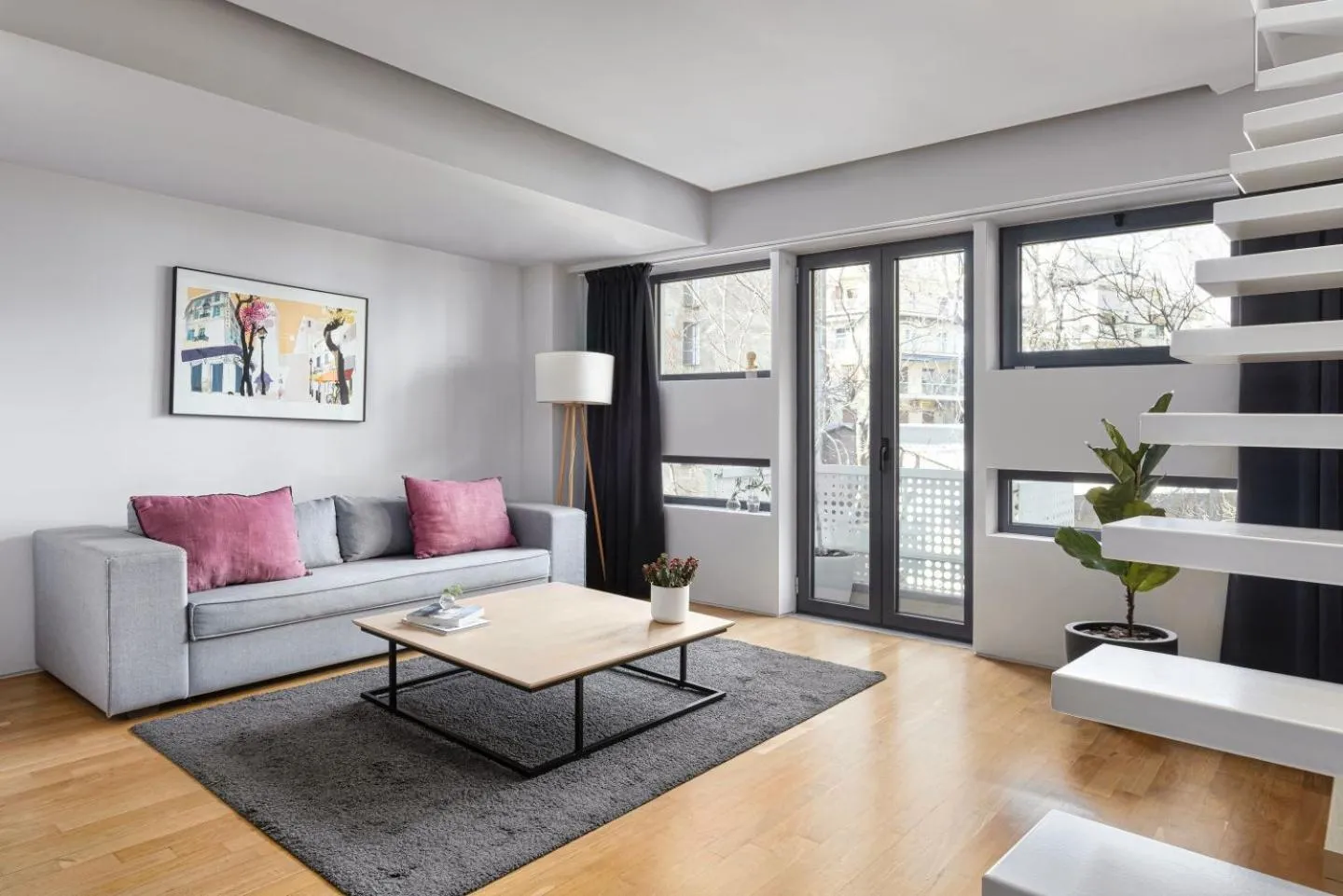 Living room in Urban Stripes Athens