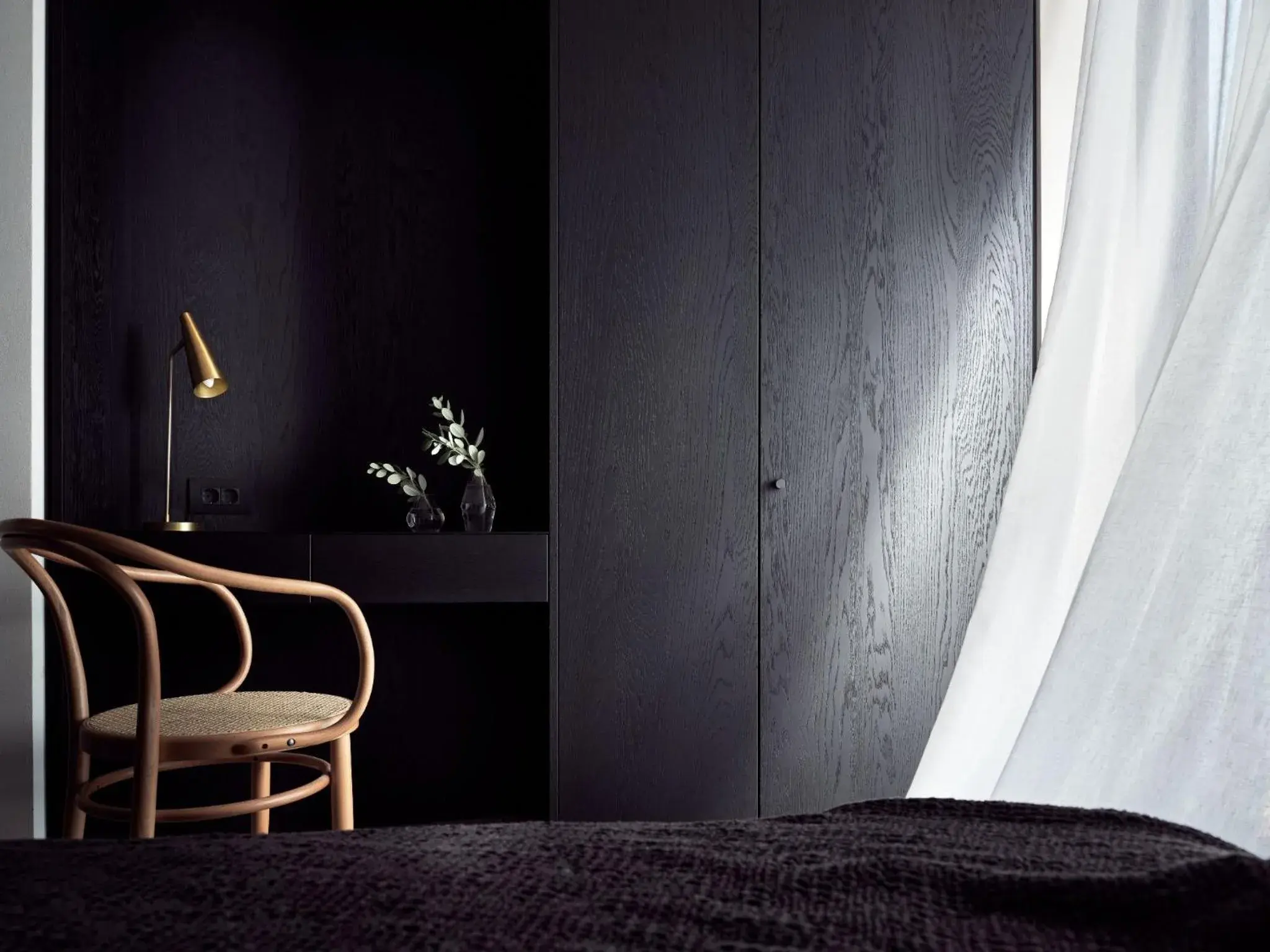 Decorative detail, Bed in Urban Stripes Athens Decorative detail, Bed in Urban Stripes Athens