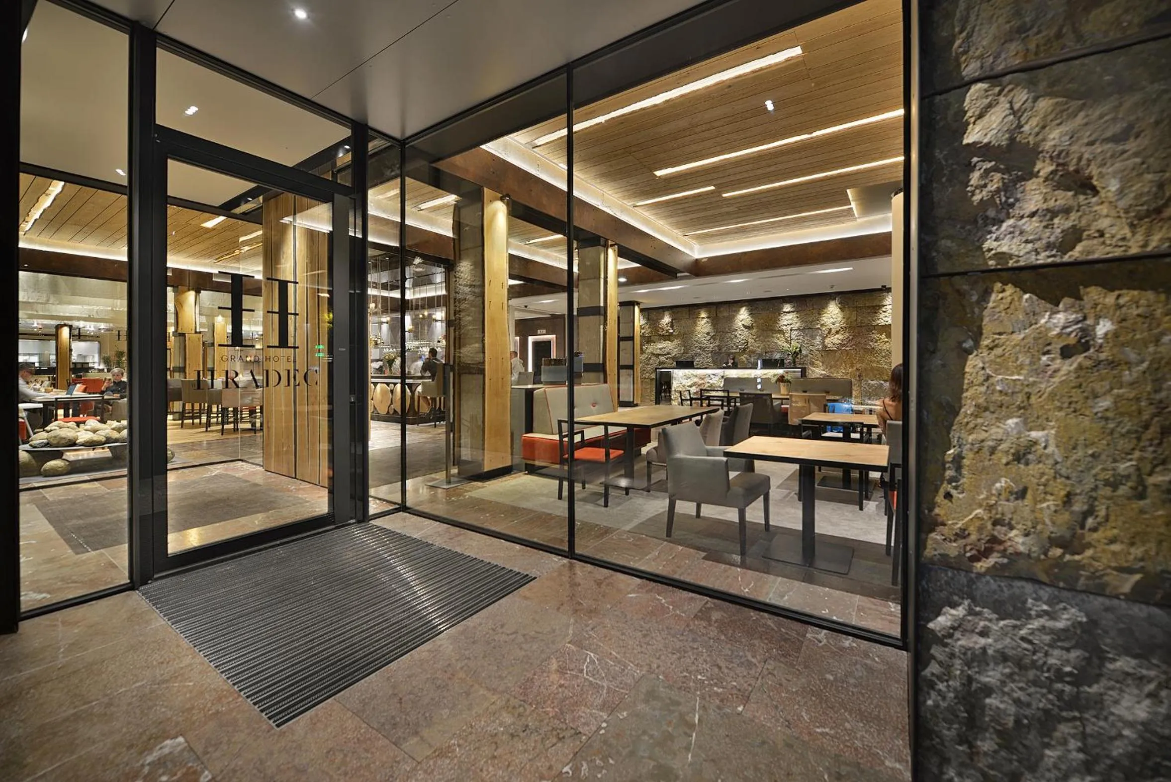 Patio in Grand Hotel Hradec