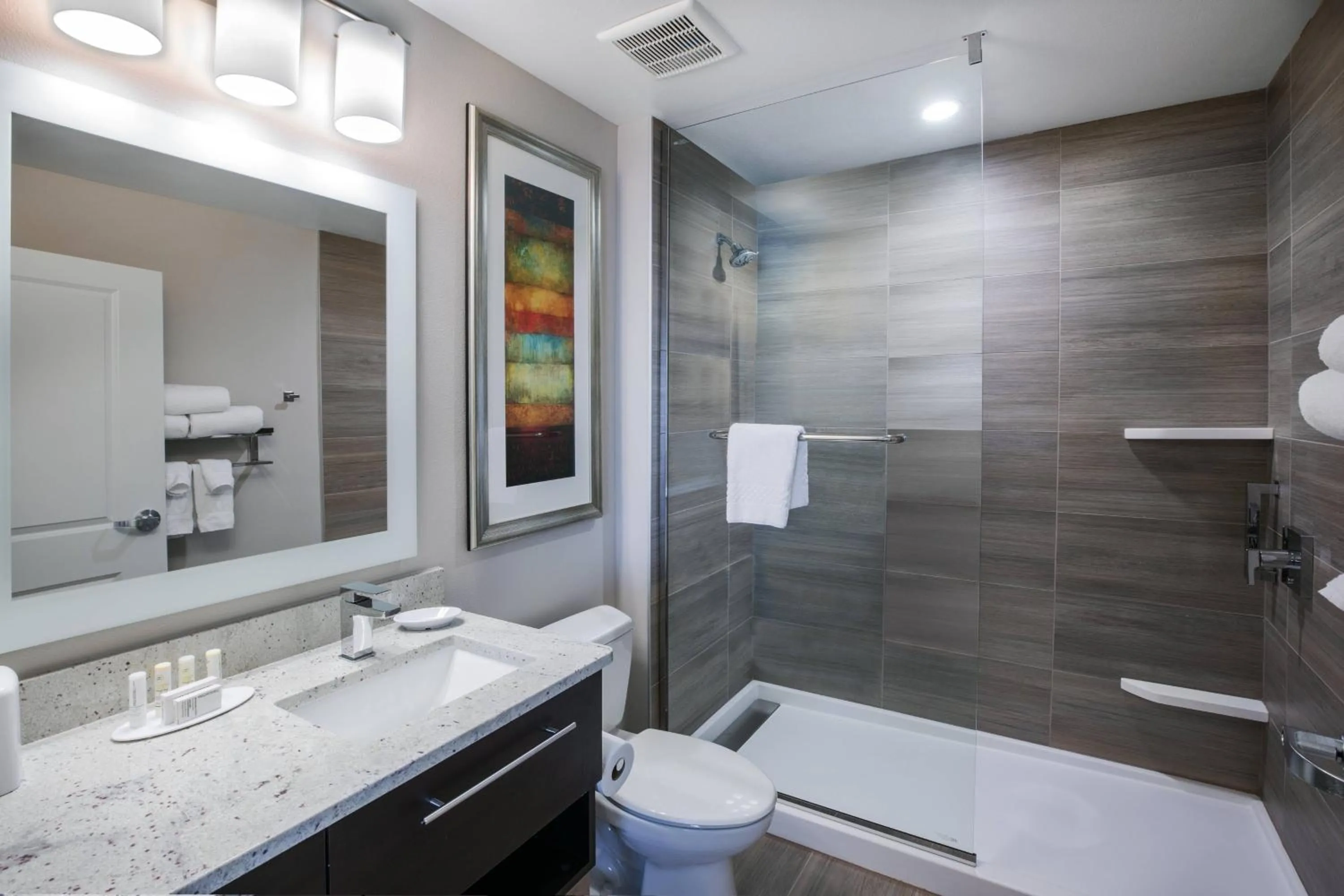 Bathroom in TownePlace Suites Dallas Plano/Richardson
