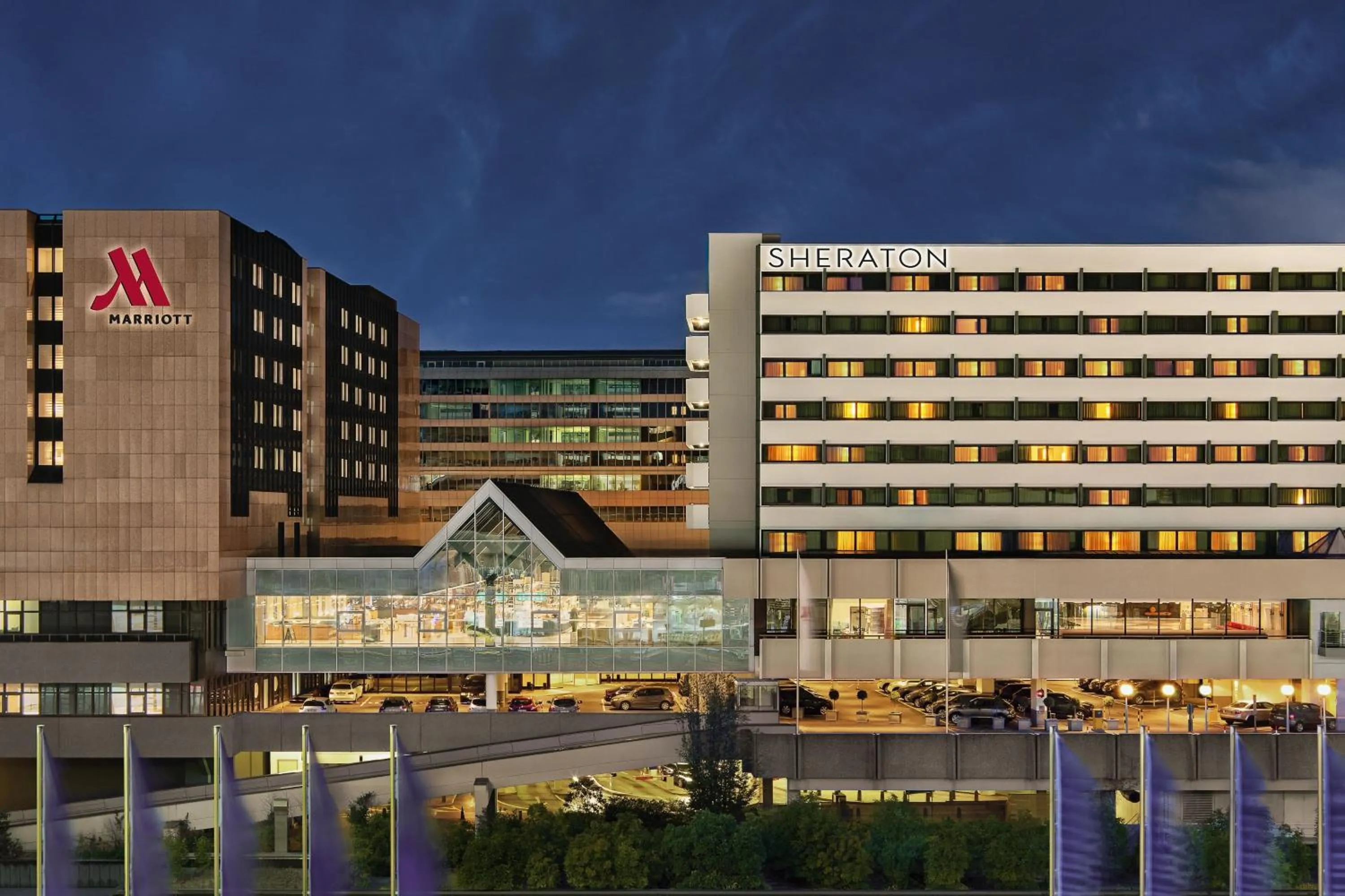 Property building in Frankfurt Airport Marriott Hotel