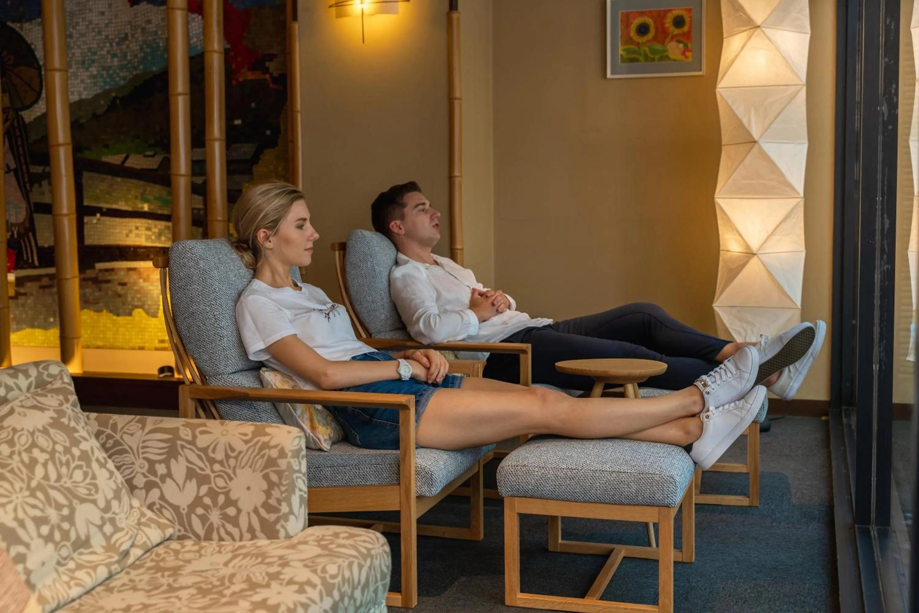 Lobby or reception in Nishiyama Ryokan - Established in 1953